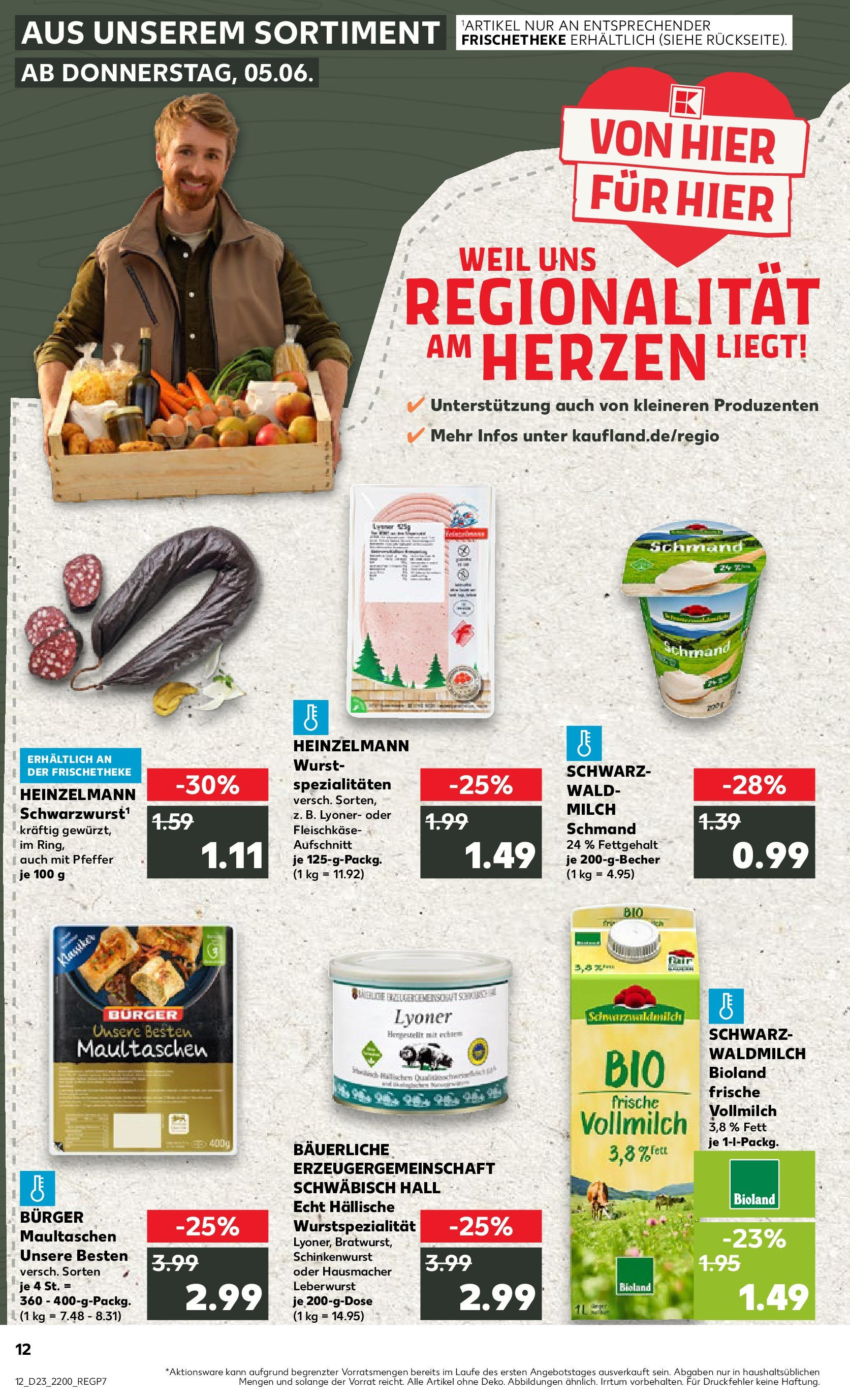 Kaufland prospekt Sindelfingen (ab 05.06.2025) » Angebote Online | Seite: 12 | Produkte: Pfeffer, Wurst, Pasta, Maultaschen Kaufland prospekt Sindelfingen (ab 05.06.2025) » Angebote Online zum Blättern | Seite: 12 | Produkte: Pfeffer, Wurst, Pasta, Maultaschen