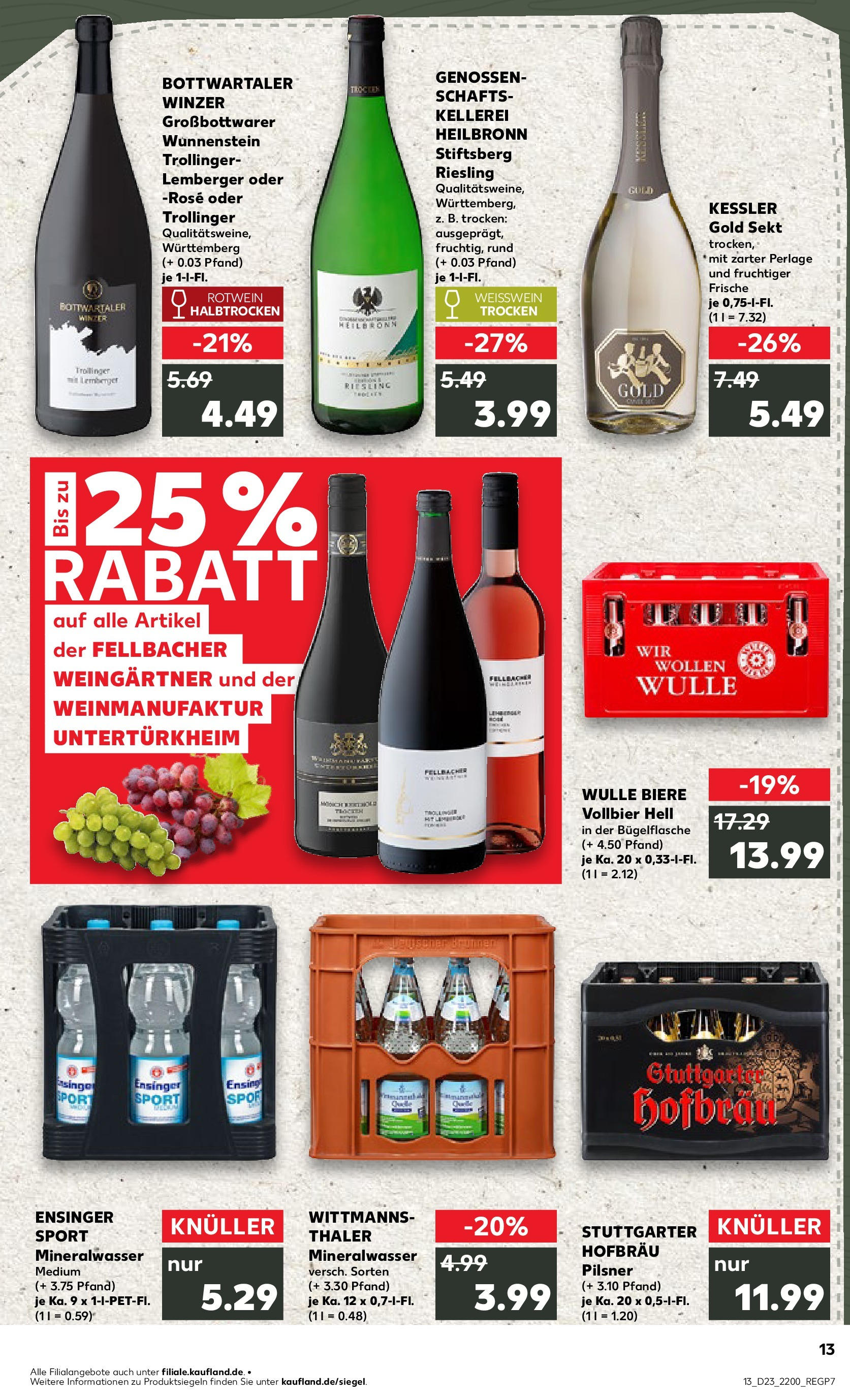 Kaufland prospekt Sindelfingen (ab 05.06.2025) » Angebote Online | Seite: 13 | Produkte: Weißwein, Sekt, Weißwein trocken, Mineralwasser Kaufland prospekt Sindelfingen (ab 05.06.2025) » Angebote Online zum Blättern | Seite: 13 | Produkte: Weißwein, Sekt, Weißwein trocken, Mineralwasser