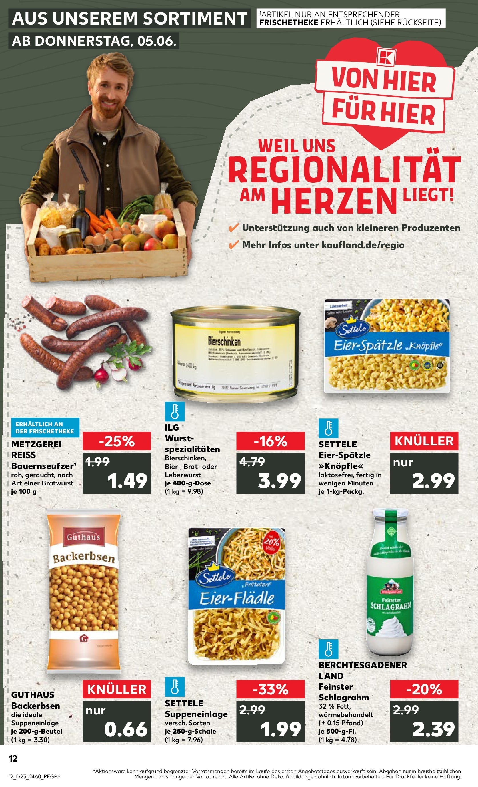 Kaufland prospekt Nördlingen	 (ab 05.06.2025) » Angebote Online zum Blättern | Seite: 12 | Produkte: Bratwurst, Wurst, Pasta