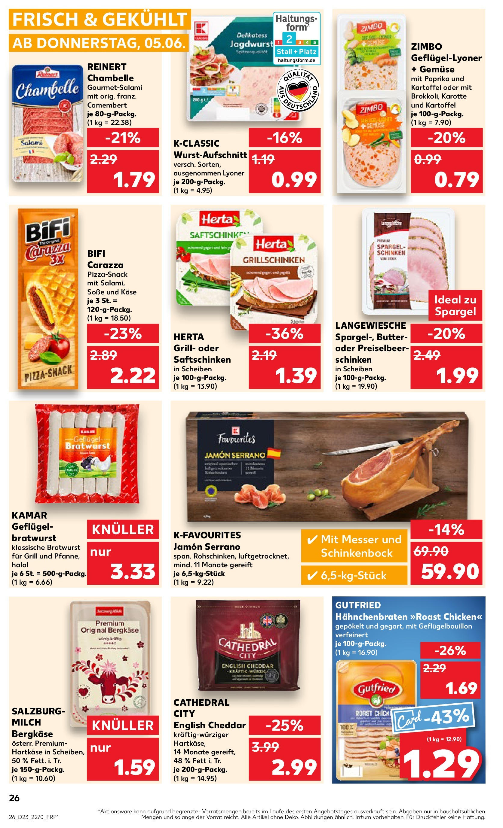 Kaufland prospekt Aschaffenburg (ab 05.06.2025) » Angebote Online | Seite: 26 | Produkte: Milch, Butter, Bifi, Bratwurst Kaufland prospekt Aschaffenburg (ab 05.06.2025) » Angebote Online zum Blättern | Seite: 26 | Produkte: Milch, Butter, Bifi, Bratwurst