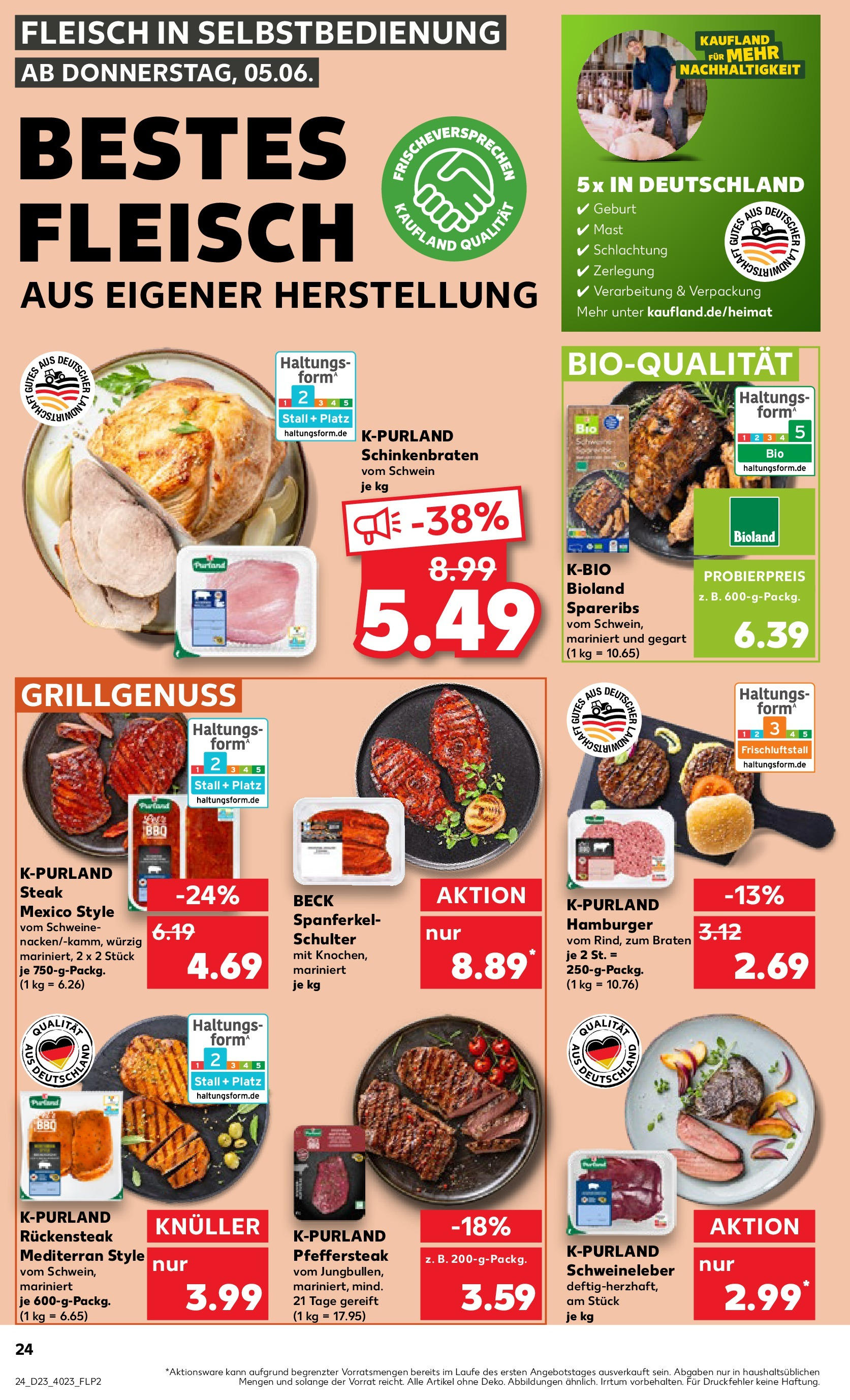 Kaufland prospekt Berlin (ab 05.06.2025) » Angebote Online | Seite: 24 | Produkte: Steak, Fleisch Kaufland prospekt Berlin (ab 05.06.2025) » Angebote Online zum Blättern | Seite: 24 | Produkte: Steak, Fleisch