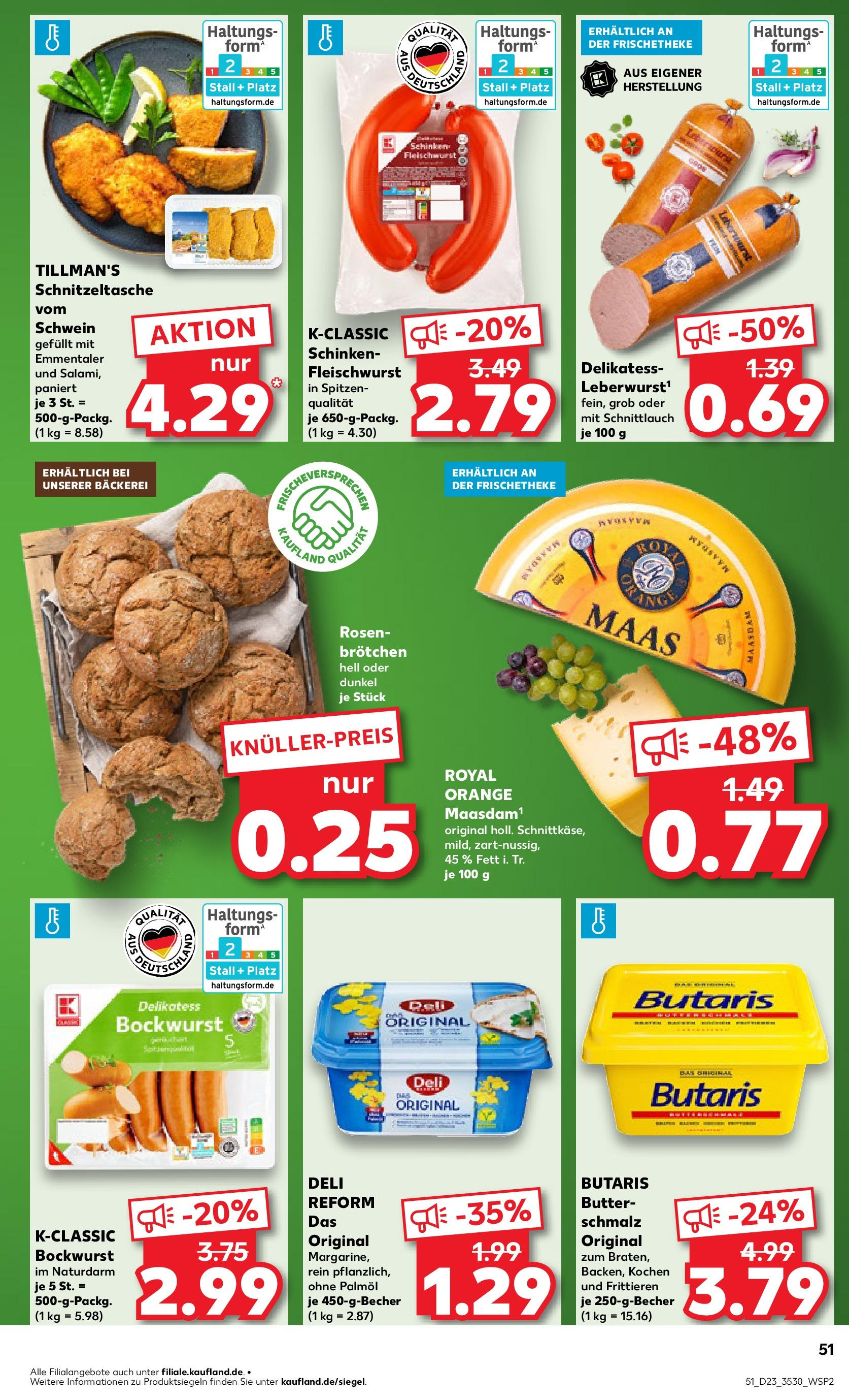 Kaufland prospekt Berlin (ab 05.06.2025) » Angebote Online | Seite: 51 | Produkte: Bockwurst, Bäckerei, Butter, Deli reform Kaufland prospekt Berlin (ab 05.06.2025) » Angebote Online zum Blättern | Seite: 51 | Produkte: Bockwurst, Bäckerei, Butter, Deli reform