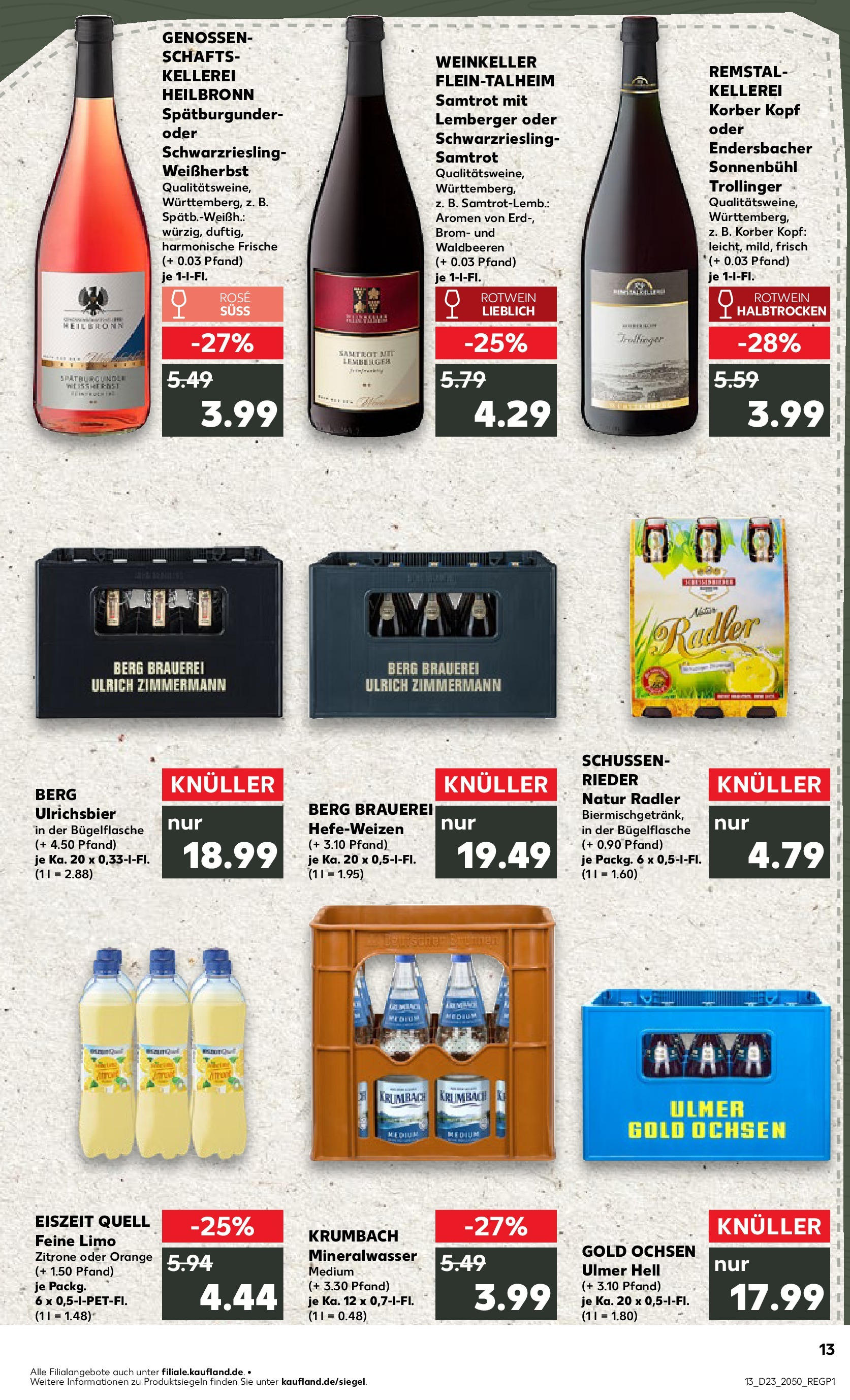 Kaufland prospekt Biberach An Der Riß (ab 05.06.2025) » Angebote Online | Seite: 13 | Produkte: Rotwein, Mineralwasser, Radler, Zitrone Kaufland prospekt Biberach An Der Riß (ab 05.06.2025) » Angebote Online zum Blättern | Seite: 13 | Produkte: Rotwein, Mineralwasser, Radler, Zitrone