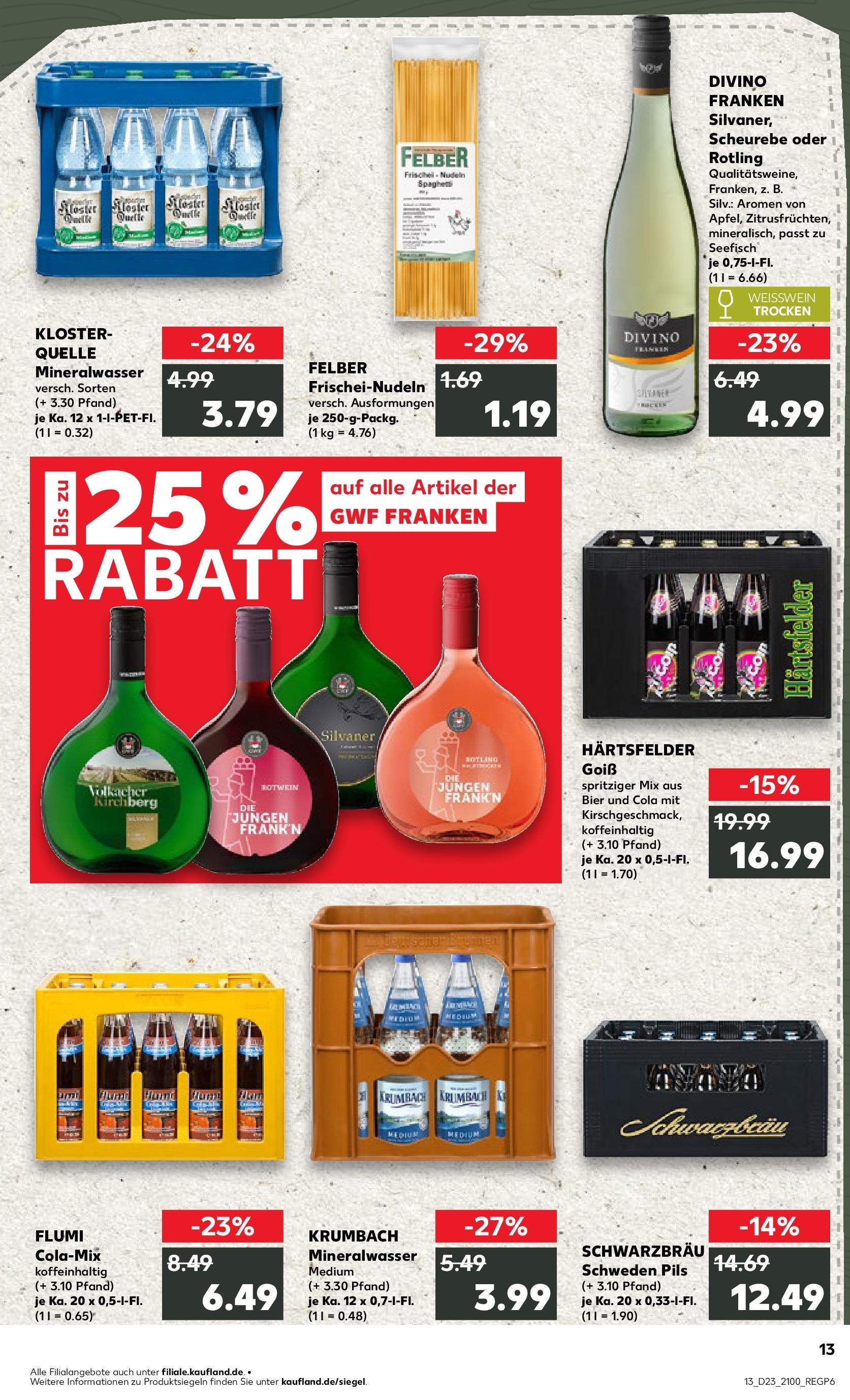 Prospekt Kaufland ab 05.06.2025 » Angebote und Werbung Online | Seite: 13 | Produkte: Bier, Pils, Pasta, Nudeln Prospekt Kaufland ab 05.06.2025 » Angebote Online zum Blättern | Seite: 13 | Produkte: Bier, Pils, Pasta, Nudeln