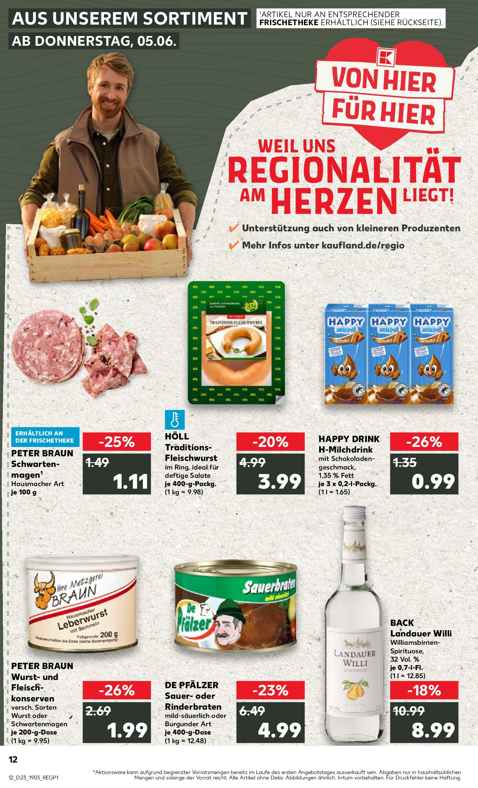 Prospekt Kaufland ab 05.06.2025 » Angebote und Werbung Online | Seite: 12 | Produkte: Rinderbraten, Wurst, Fleisch Prospekt Kaufland ab 05.06.2025 » Angebote Online zum Blättern | Seite: 12 | Produkte: Rinderbraten, Wurst, Fleisch