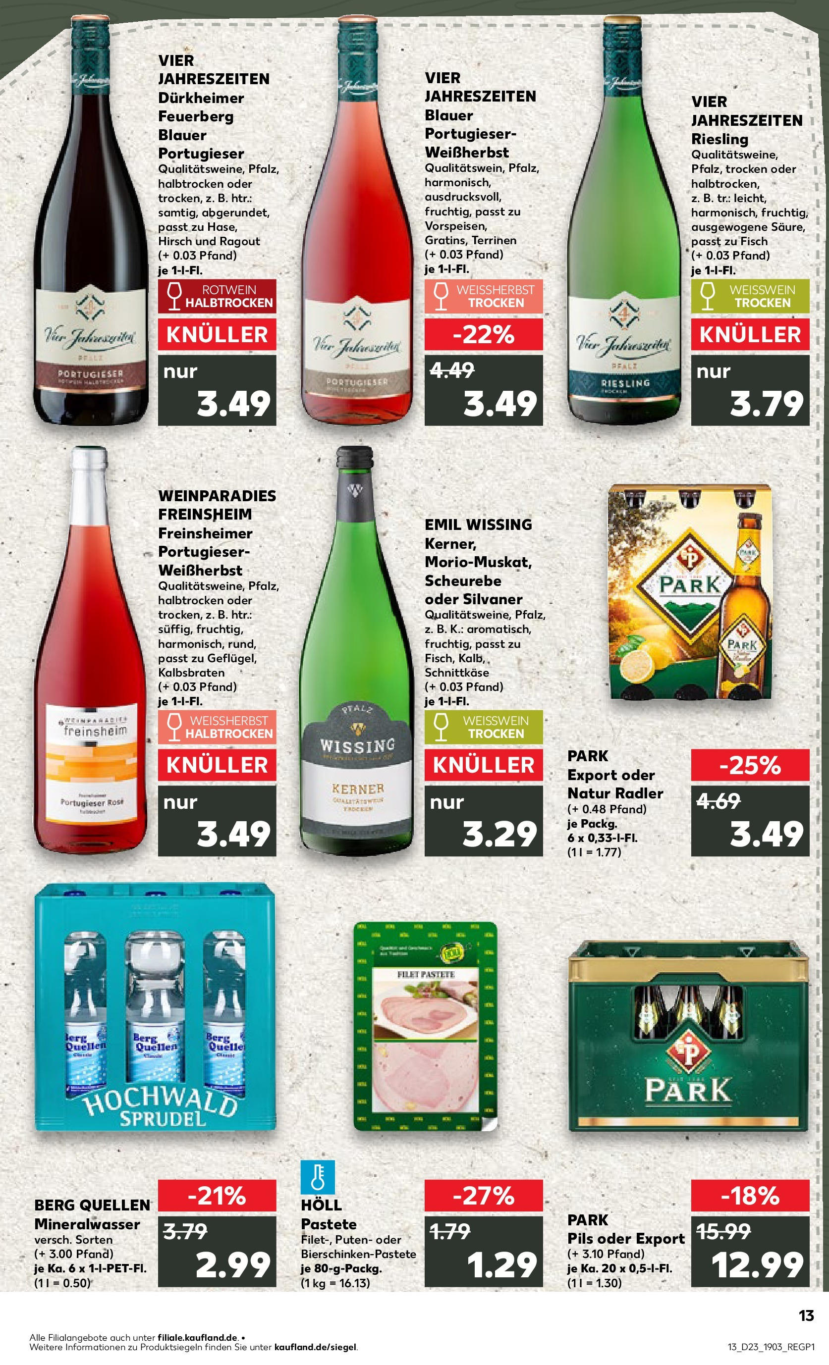 Prospekt Kaufland ab 05.06.2025 » Angebote und Werbung Online | Seite: 13 | Produkte: Weißwein, Rotwein, Weißwein halbtrocken, Pils Prospekt Kaufland ab 05.06.2025 » Angebote Online zum Blättern | Seite: 13 | Produkte: Weißwein, Rotwein, Weißwein halbtrocken, Pils