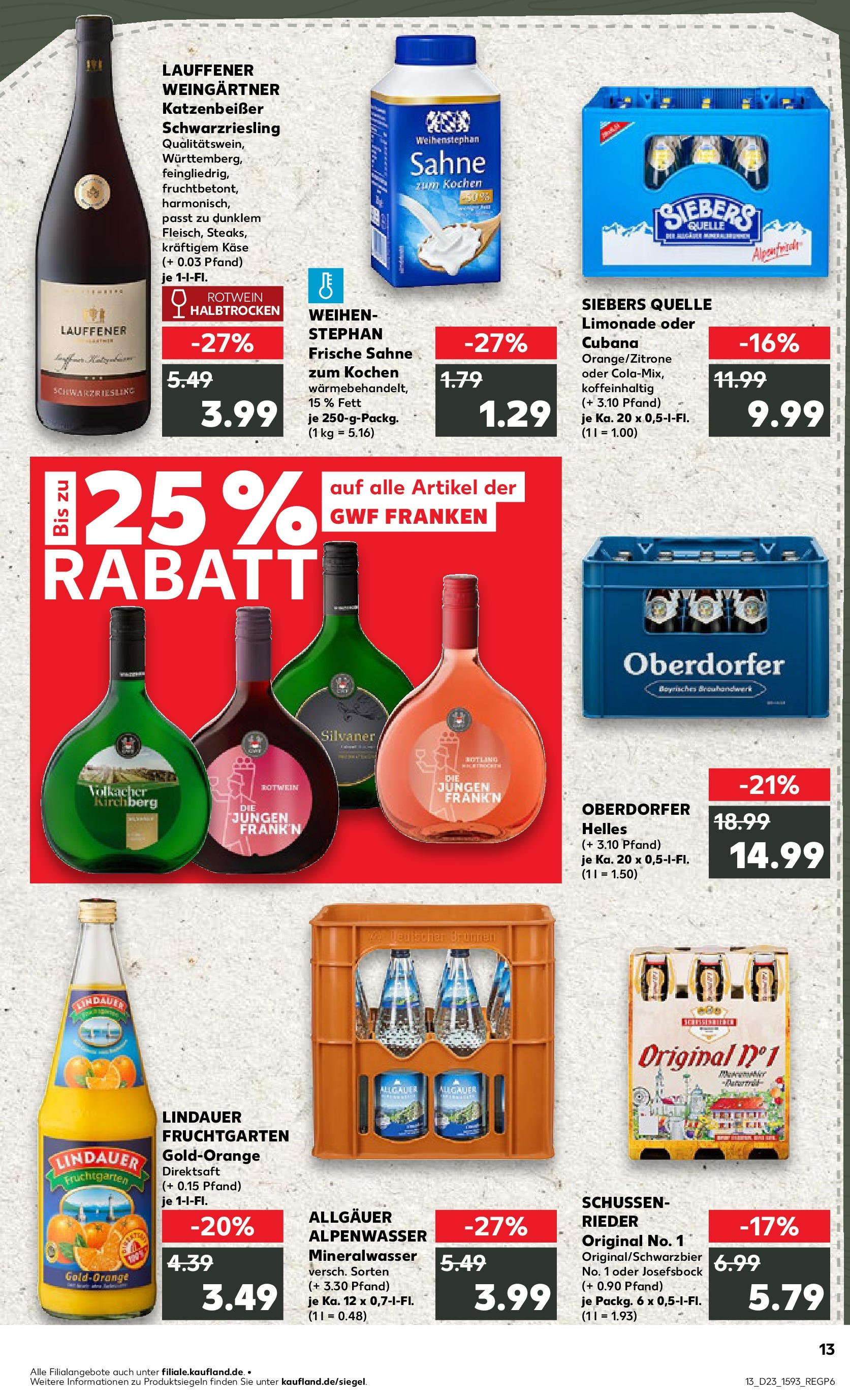 Kaufland prospekt Lindau (Bodensee) (ab 05.06.2025) » Angebote Online | Seite: 13 | Produkte: Käse, Rotwein, Rotwein halbtrocken, Mineralwasser Kaufland prospekt Lindau (Bodensee) (ab 05.06.2025) » Angebote Online zum Blättern | Seite: 13 | Produkte: Käse, Rotwein, Rotwein halbtrocken, Mineralwasser