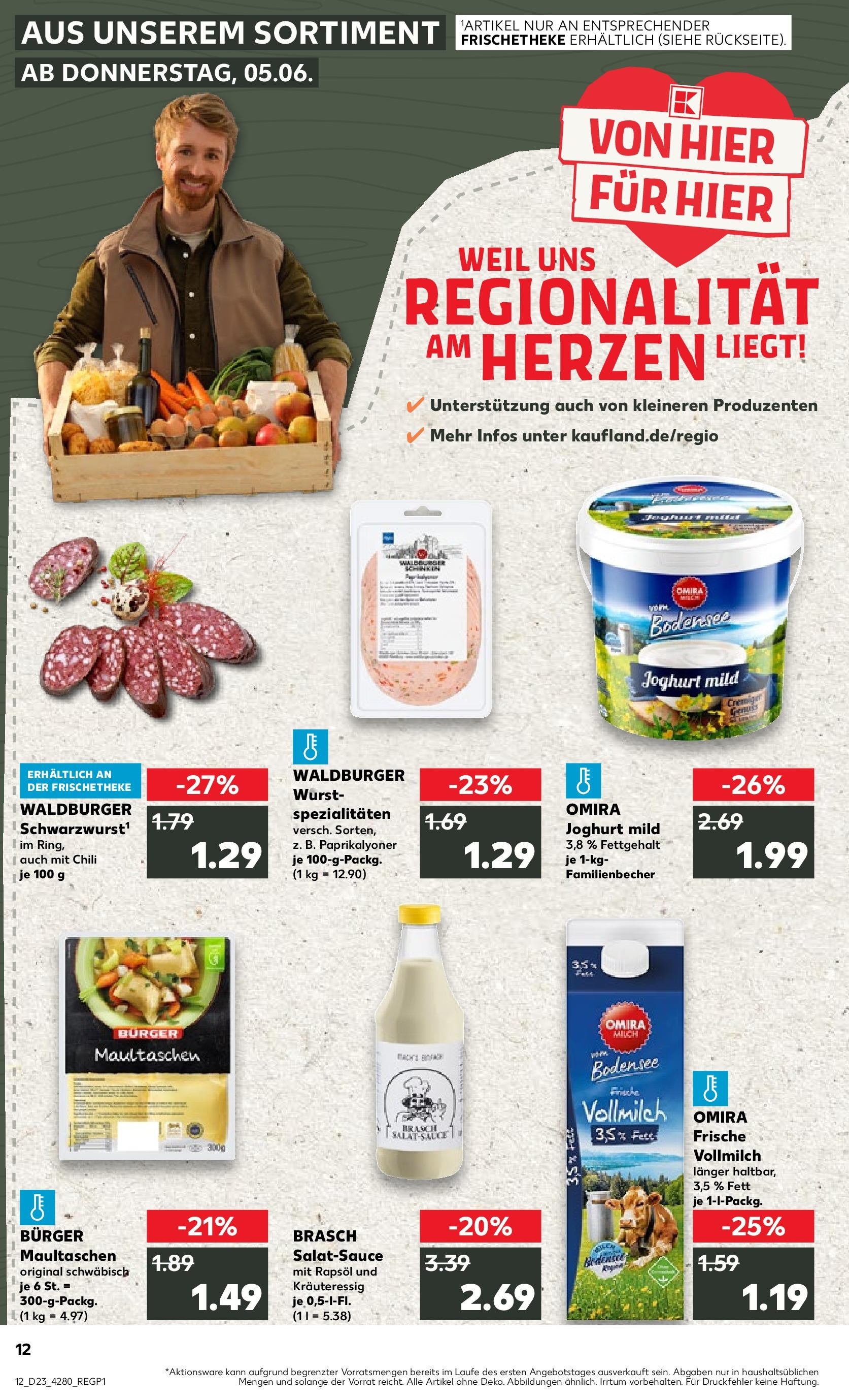 Kaufland prospekt Eriskirch (ab 05.06.2025) » Angebote Online | Seite: 20 | Produkte: Rapsöl, Dressing, Burger, Pasta Kaufland prospekt Eriskirch (ab 05.06.2025) » Angebote Online zum Blättern | Seite: 20 | Produkte: Rapsöl, Dressing, Burger, Pasta