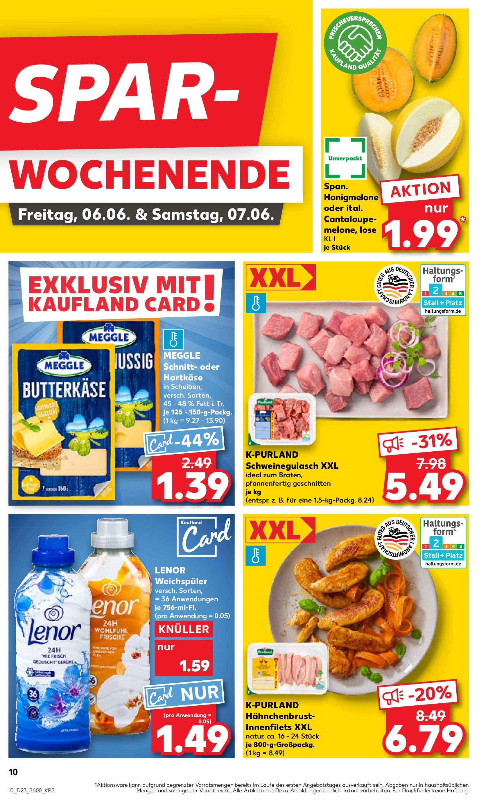 Kaufland prospekt Ahrensfelde	 (ab 05.06.2025) » Angebote Online zum Blättern | Seite: 10 | Produkte: Schweinegulasch, Lenor, Weichspüler, Hahnchenbrust