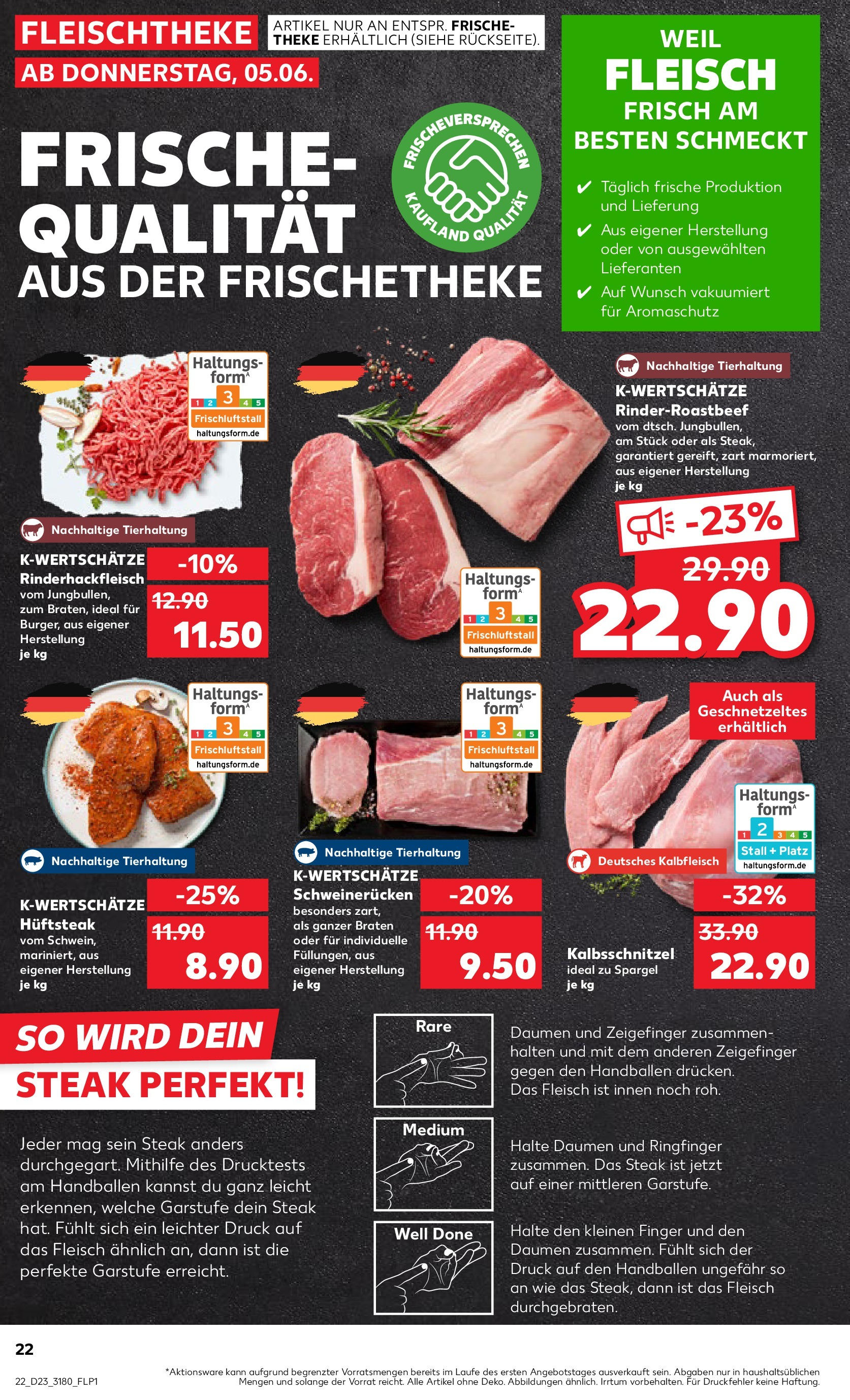 Kaufland prospekt Ahrensfelde	 (ab 05.06.2025) » Angebote Online zum Blättern | Seite: 22 | Produkte: Theke, Schweinerucken, Steak, Fleisch