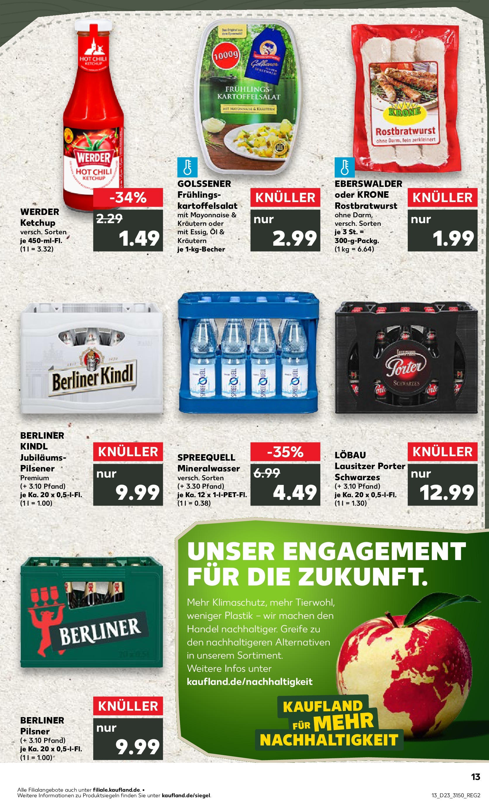 Prospekt Kaufland ab 05.06.2025 » Angebote und Werbung Online | Seite: 13 | Produkte: Mineralwasser, Mayonnaise, Chili, Berliner pilsner Prospekt Kaufland ab 05.06.2025 » Angebote Online zum Blättern | Seite: 13 | Produkte: Mineralwasser, Mayonnaise, Chili, Berliner pilsner