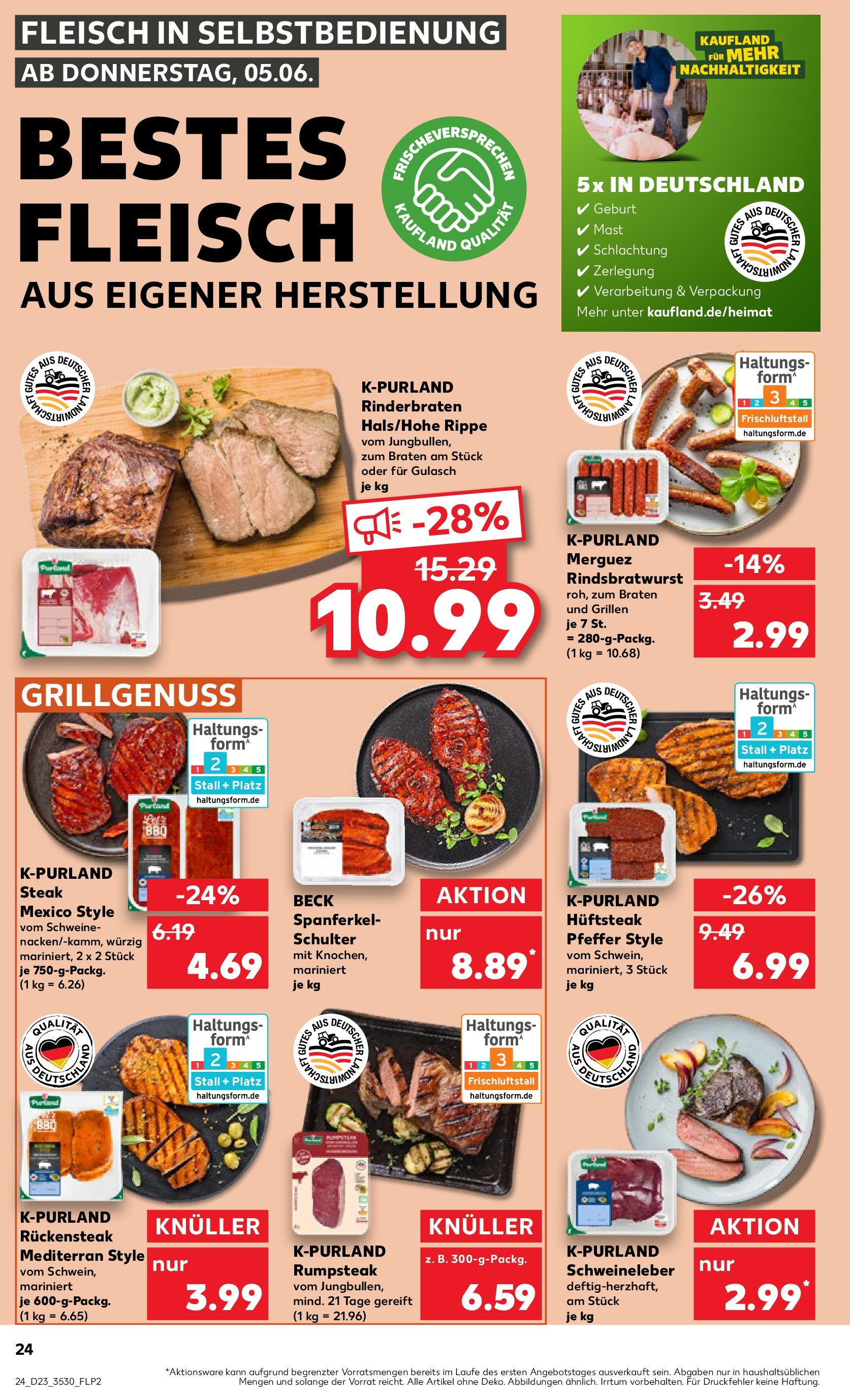 Kaufland prospekt Berlin (ab 05.06.2025) » Angebote Online | Seite: 24 | Produkte: Rumpsteak, Pfeffer, Steak, Fleisch Kaufland prospekt Berlin (ab 05.06.2025) » Angebote Online zum Blättern | Seite: 24 | Produkte: Rumpsteak, Pfeffer, Steak, Fleisch