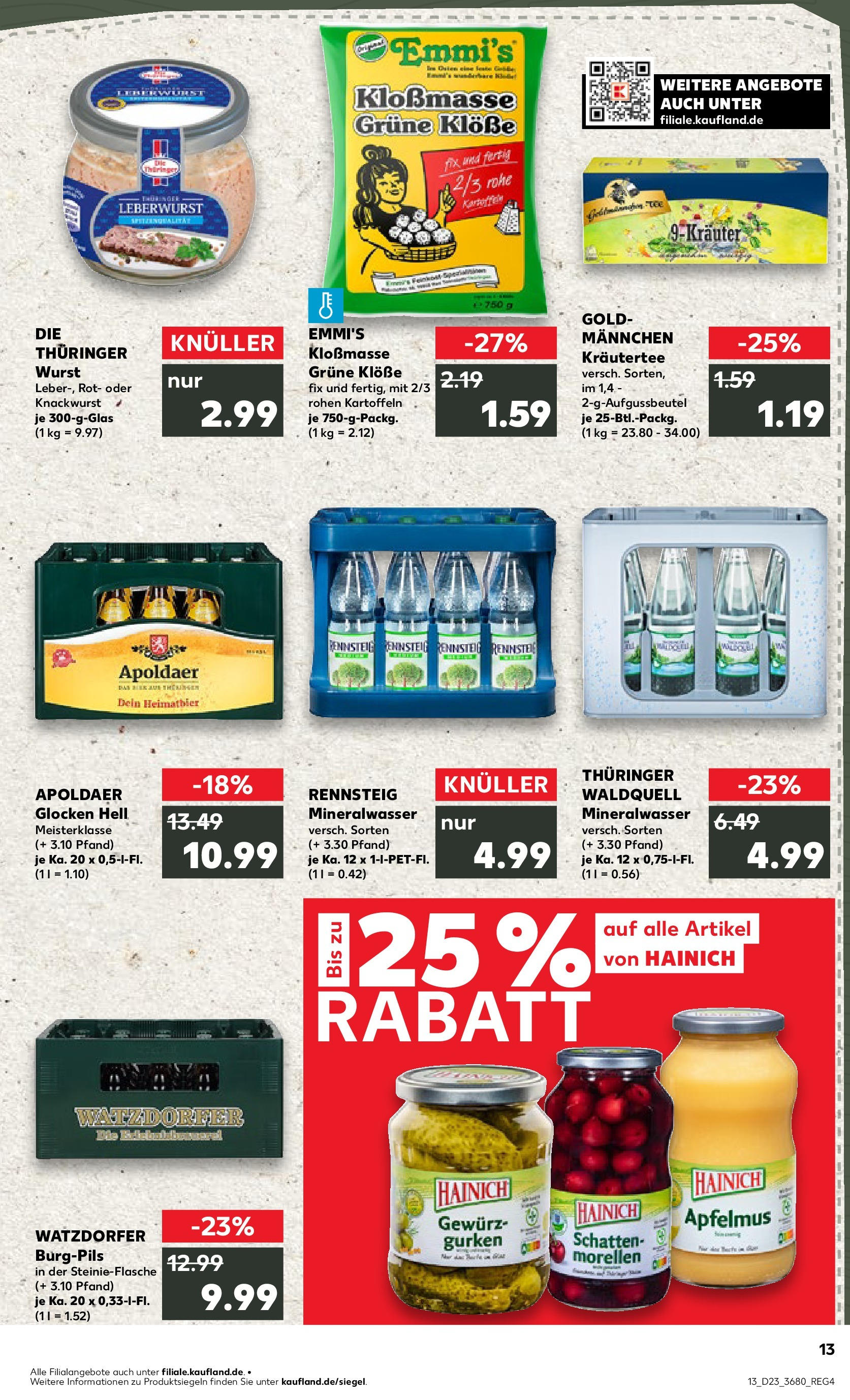 Prospekt Kaufland ab 05.06.2025 » Angebote und Werbung Online | Seite: 13 | Produkte: Mineralwasser, Apple, Wurst, Gurken Prospekt Kaufland ab 05.06.2025 » Angebote Online zum Blättern | Seite: 13 | Produkte: Mineralwasser, Apple, Wurst, Gurken