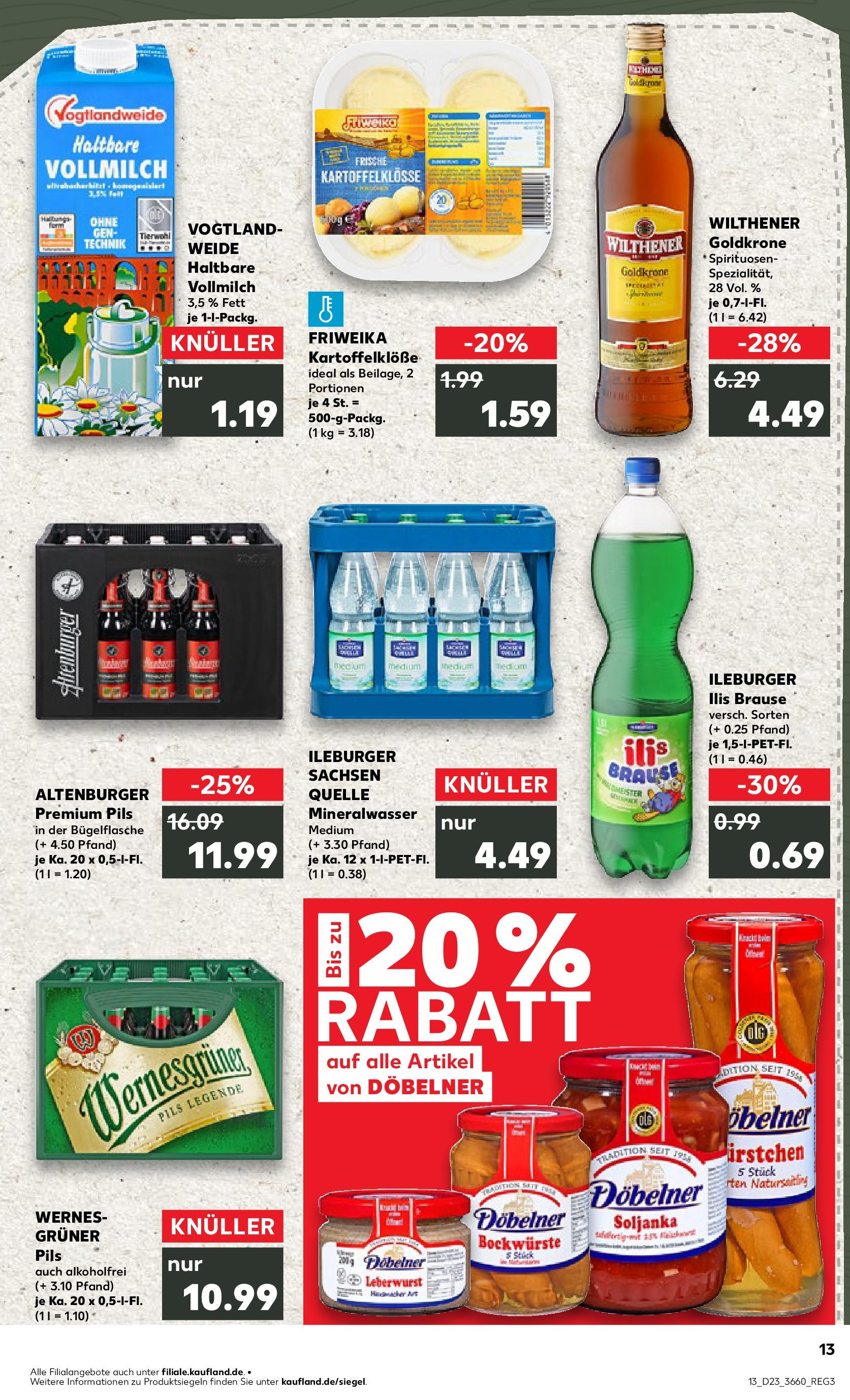 Kaufland prospekt Limbach-Oberfrohna (ab 05.06.2025) » Angebote Online | Seite: 13 | Produkte: Wilthener, Pils, Wernesgruner, Mineralwasser Kaufland prospekt Limbach-Oberfrohna (ab 05.06.2025) » Angebote Online zum Blättern | Seite: 13 | Produkte: Wilthener, Pils, Wernesgruner, Mineralwasser