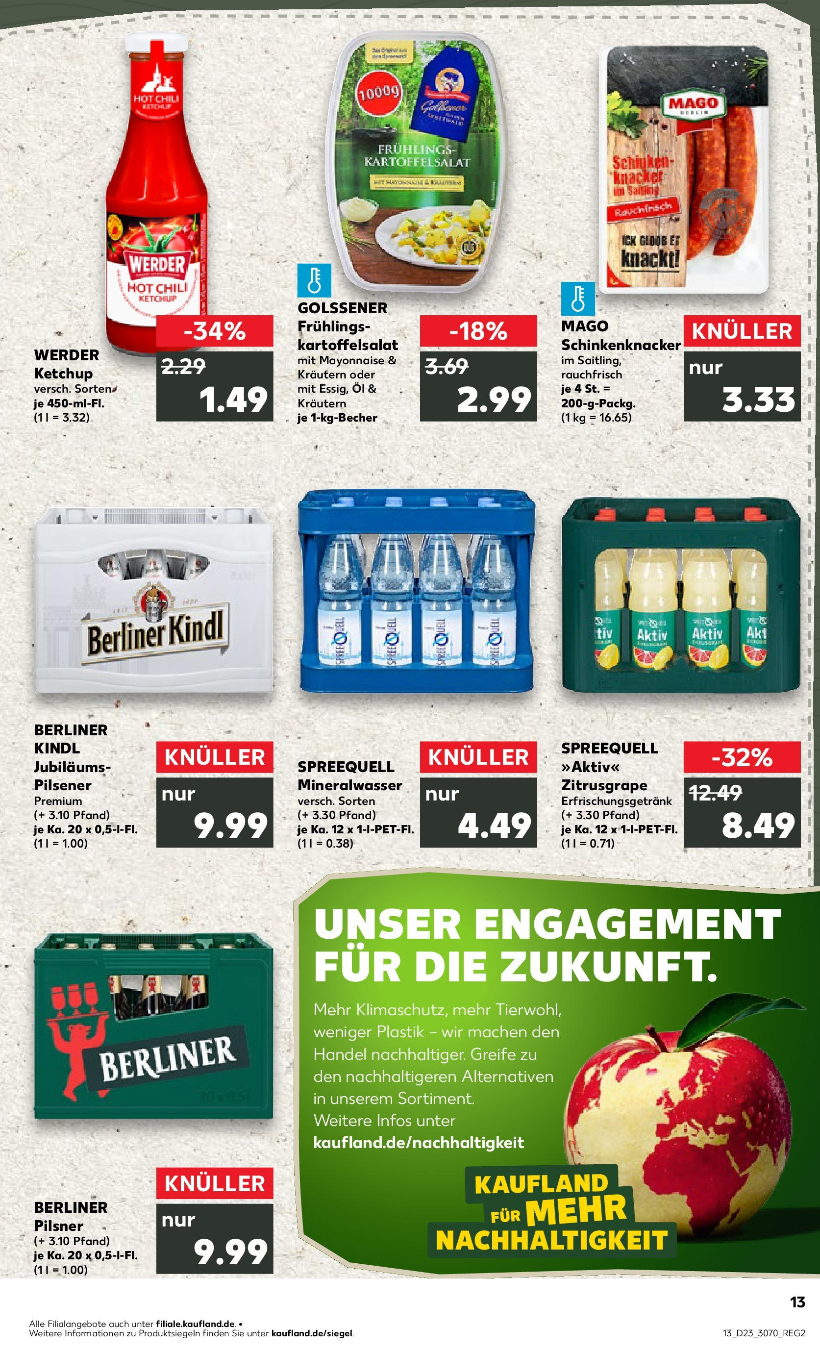 Kaufland prospekt Ahrensfelde	 (ab 05.06.2025) » Angebote Online zum Blättern | Seite: 13 | Produkte: Berliner, Öl, Mineralwasser, Schinken