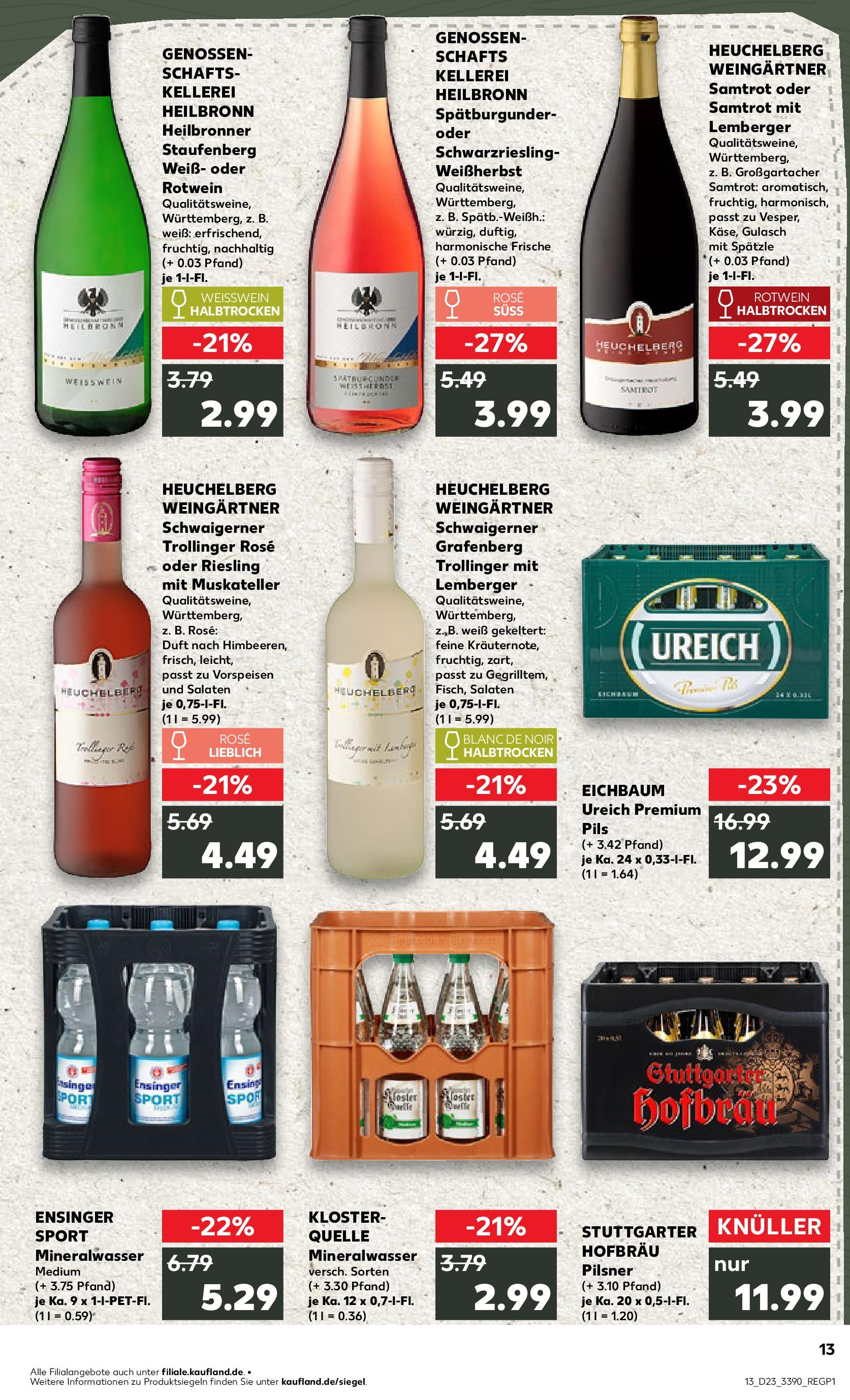 Kaufland prospekt Mosbach (ab 05.06.2025) » Angebote Online | Seite: 13 | Produkte: Rotwein, Weißwein halbtrocken, Pils, Duft Kaufland prospekt Mosbach (ab 05.06.2025) » Angebote Online zum Blättern | Seite: 13 | Produkte: Rotwein, Weißwein halbtrocken, Pils, Duft
