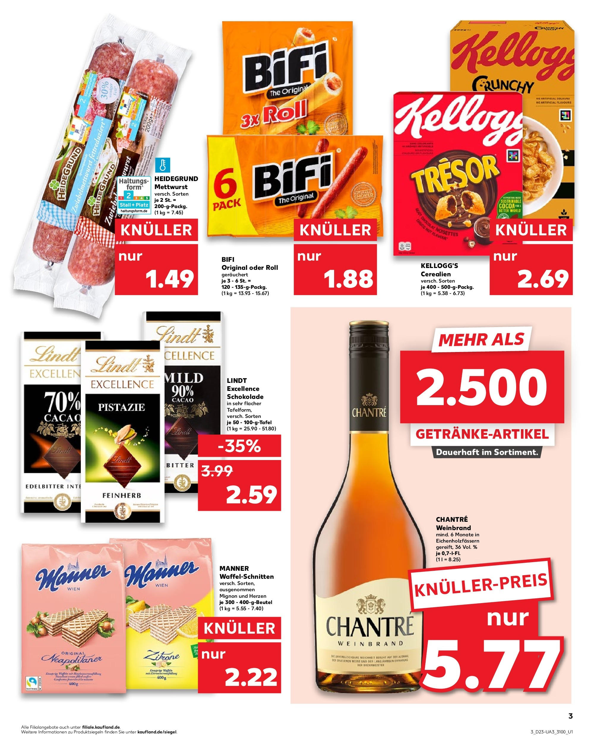 Kaufland prospekt Halle (Saale) (ab 05.06.2025) » Angebote Online | Seite: 3 | Produkte: Kellogg's, Chantré, Wurst, Lindt Kaufland prospekt Halle (Saale) (ab 05.06.2025) » Angebote Online zum Blättern | Seite: 3 | Produkte: Kellogg's, Chantré, Wurst, Lindt