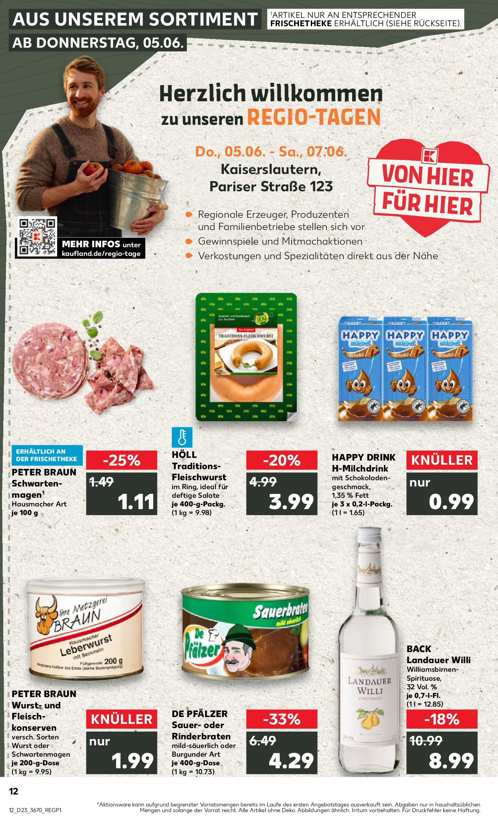 Kaufland prospekt Kaiserslautern (ab 05.06.2025) » Angebote Online | Seite: 12 | Produkte: Rinderbraten, Wurst, Fleisch Kaufland prospekt Kaiserslautern (ab 05.06.2025) » Angebote Online zum Blättern | Seite: 12 | Produkte: Rinderbraten, Wurst, Fleisch