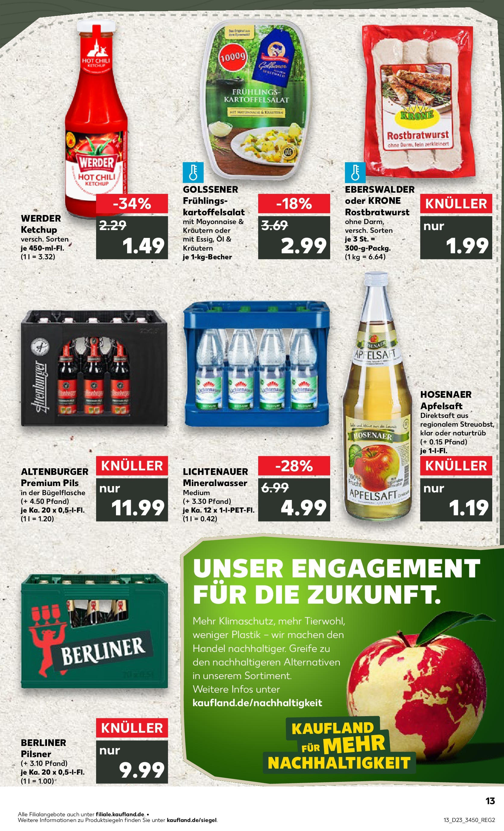 Kaufland prospekt Spremberg (ab 05.06.2025) » Angebote Online | Seite: 13 | Produkte: Mineralwasser, Apple, Ketchup, Berliner pilsner Kaufland prospekt Spremberg (ab 05.06.2025) » Angebote Online zum Blättern | Seite: 13 | Produkte: Mineralwasser, Apple, Ketchup, Berliner pilsner