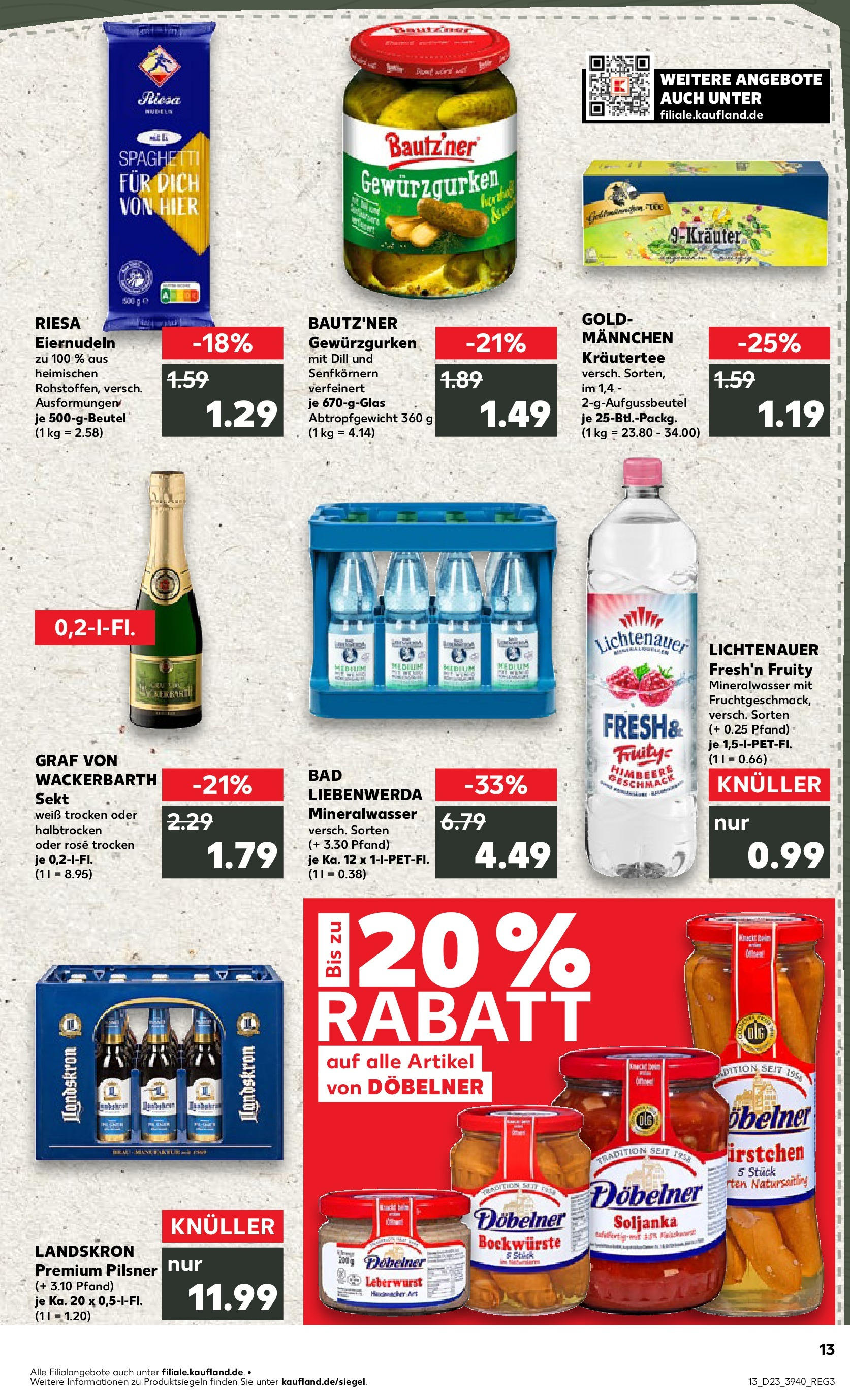 Kaufland prospekt Dresden (ab 05.06.2025) » Angebote Online | Seite: 13 | Produkte: Sekt, Bad, Mineralwasser, Pasta Kaufland prospekt Dresden (ab 05.06.2025) » Angebote Online zum Blättern | Seite: 13 | Produkte: Sekt, Bad, Mineralwasser, Pasta