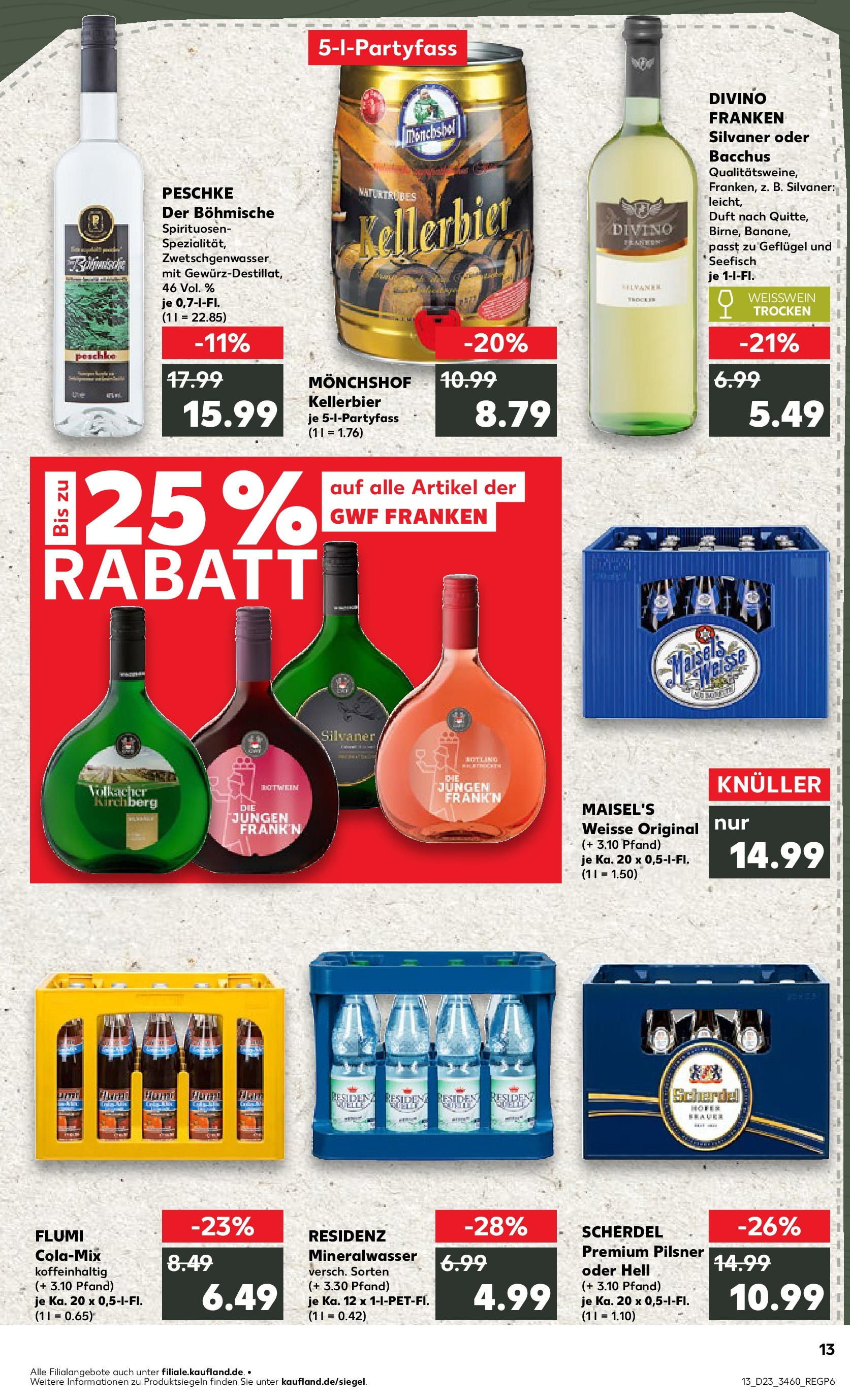 Kaufland prospekt Weiden In Der Oberpfalz (ab 05.06.2025) » Angebote Online | Seite: 13 | Produkte: Monchshof, Cola, Rotwein, Mineralwasser Kaufland prospekt Weiden In Der Oberpfalz (ab 05.06.2025) » Angebote Online zum Blättern | Seite: 13 | Produkte: Monchshof, Cola, Rotwein, Mineralwasser