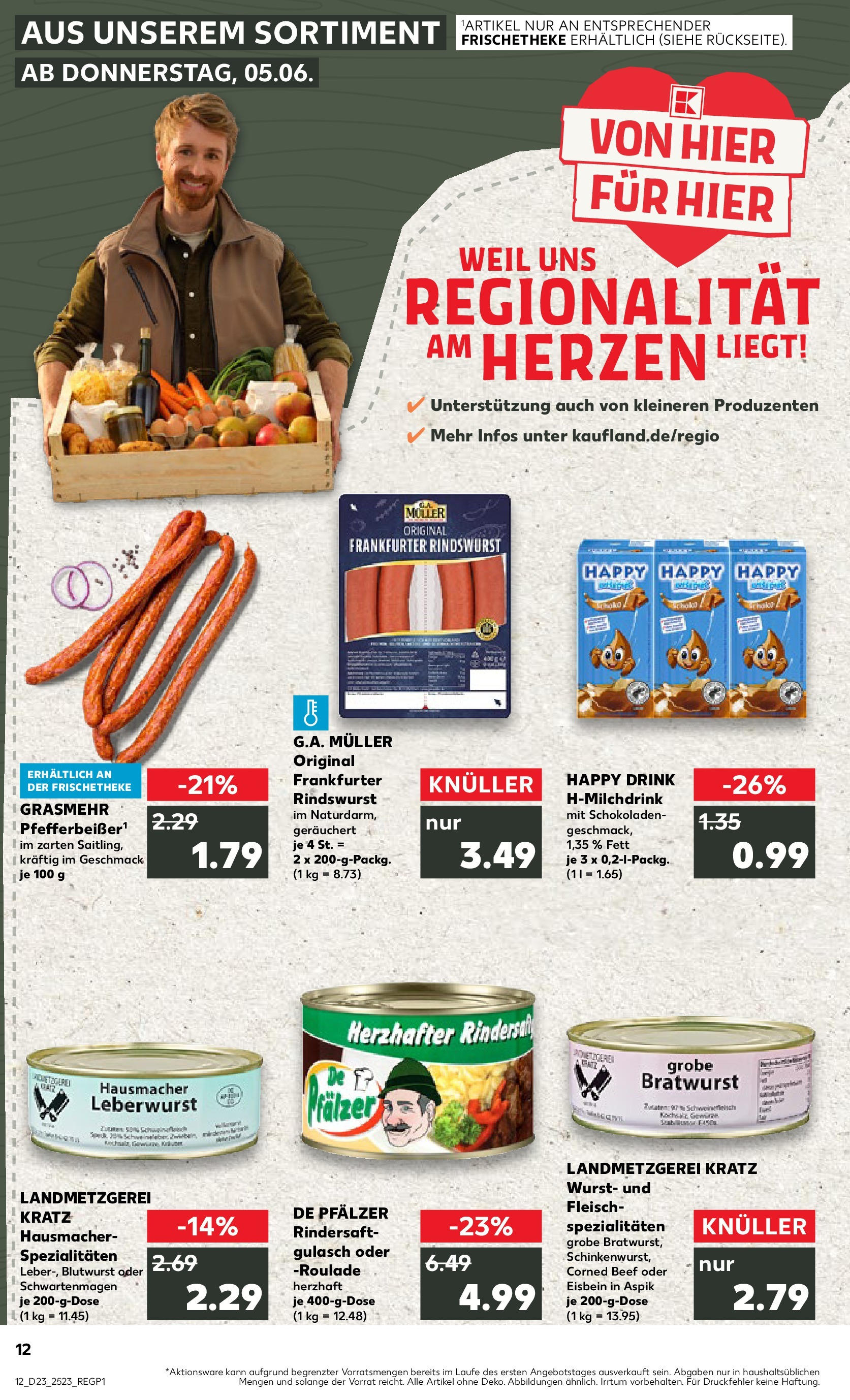Prospekt Kaufland ab 05.06.2025 » Angebote und Werbung Online | Seite: 12 | Produkte: Bratwurst, Gulasch, Wurst, Fleisch Prospekt Kaufland ab 05.06.2025 » Angebote Online zum Blättern | Seite: 12 | Produkte: Bratwurst, Gulasch, Wurst, Fleisch