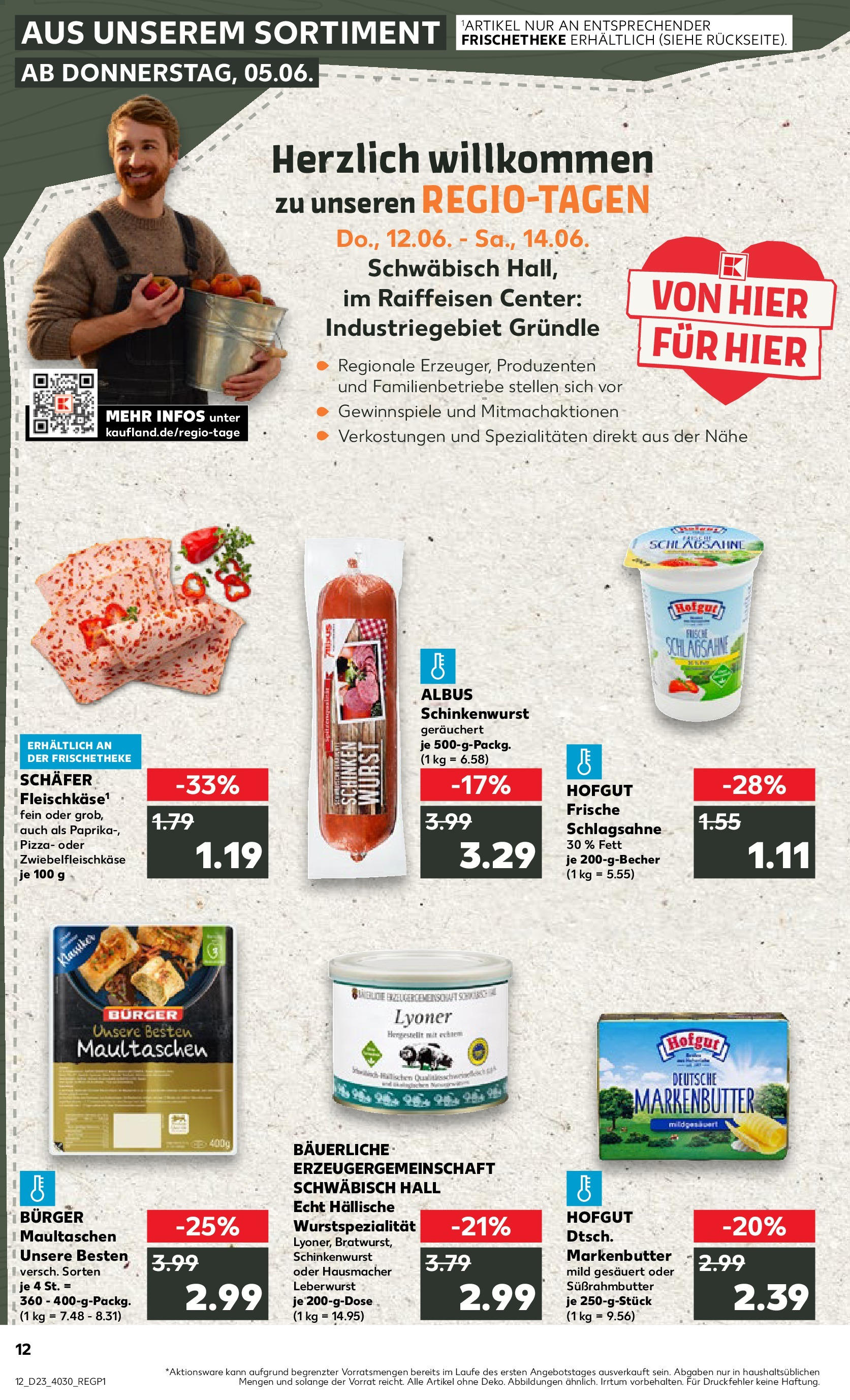 Prospekt Kaufland ab 05.06.2025 » Angebote und Werbung Online | Seite: 12 | Produkte: Butter, Paprika, Pasta, Maultaschen Prospekt Kaufland ab 05.06.2025 » Angebote Online zum Blättern | Seite: 12 | Produkte: Butter, Paprika, Pasta, Maultaschen