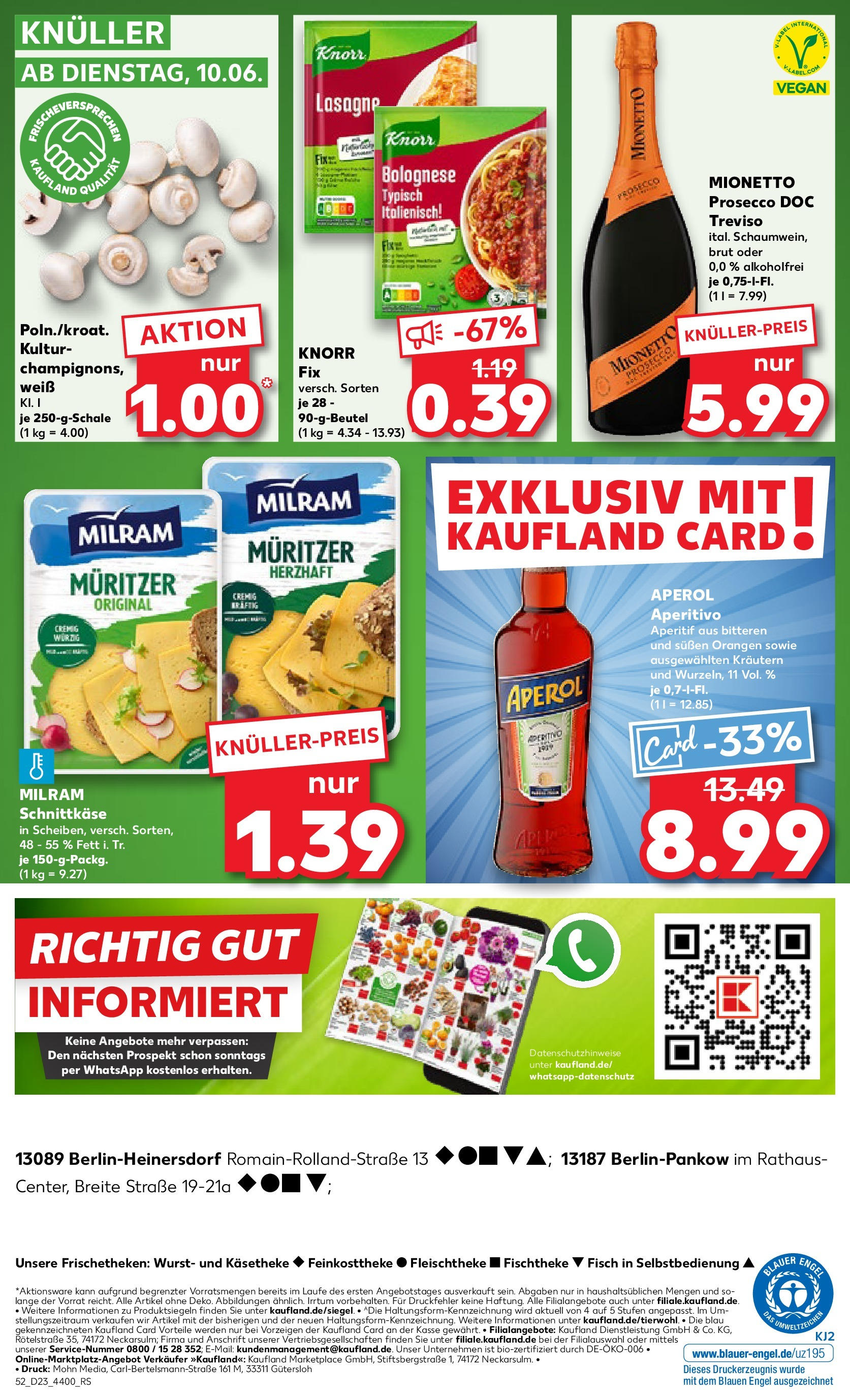 Kaufland prospekt Berlin (ab 05.06.2025) » Angebote Online | Seite: 52 | Produkte: Knorr fix, Knorr, Milram, Aperol Kaufland prospekt Berlin (ab 05.06.2025) » Angebote Online zum Blättern | Seite: 52 | Produkte: Knorr fix, Knorr, Milram, Aperol