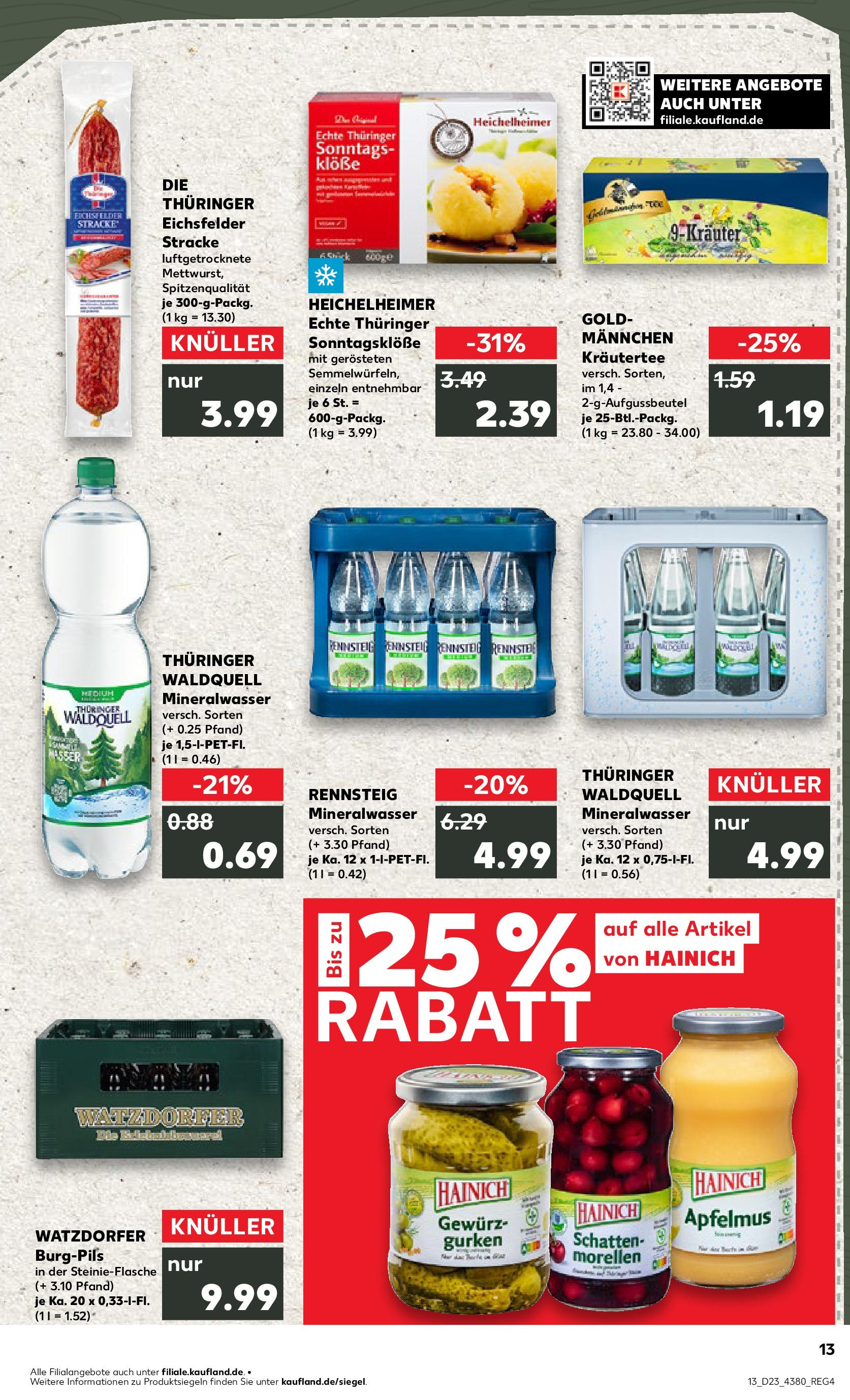 Prospekt Kaufland ab 05.06.2025 » Angebote Online zum Blättern | Seite: 13 | Produkte: Mineralwasser, Apple, Gurken