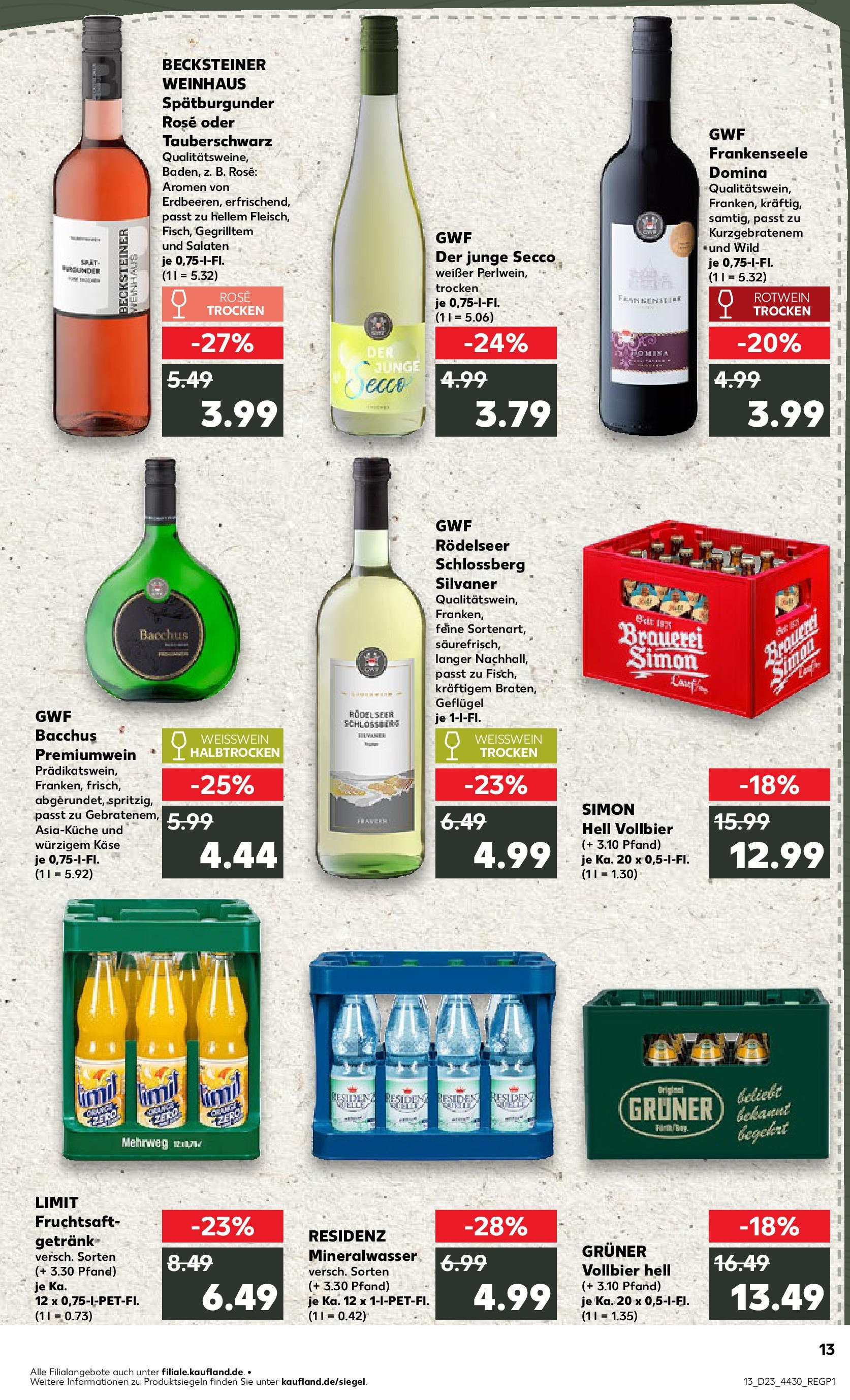 Prospekt Kaufland ab 05.06.2025 » Angebote und Werbung Online | Seite: 13 | Produkte: Käse, Rotwein, Rotwein trocken, Mineralwasser Prospekt Kaufland ab 05.06.2025 » Angebote Online zum Blättern | Seite: 13 | Produkte: Käse, Rotwein, Rotwein trocken, Mineralwasser