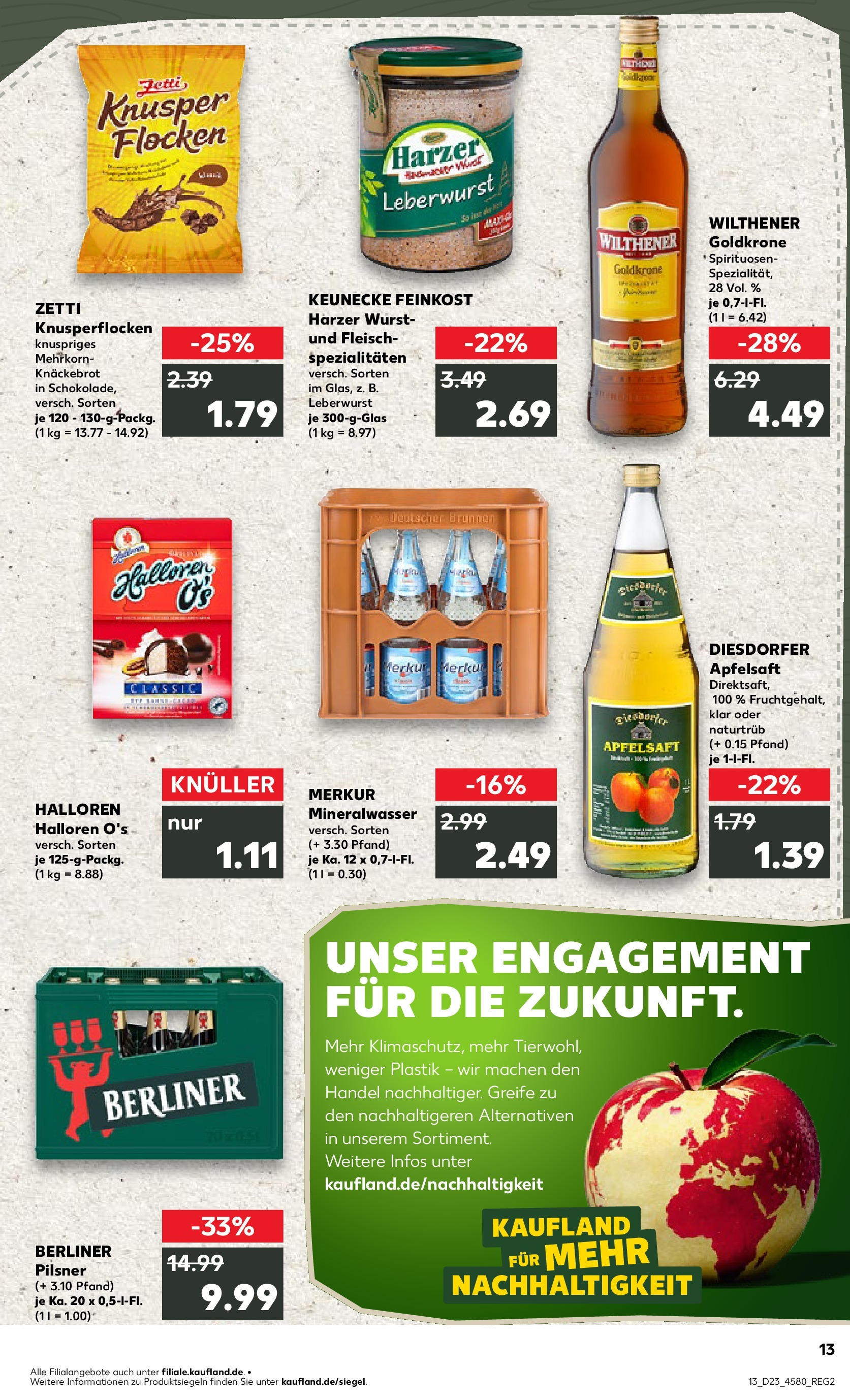 Kaufland prospekt Gardelegen (ab 05.06.2025) » Angebote Online | Seite: 13 | Produkte: Wilthener, Mineralwasser, Fleisch, Flocken Kaufland prospekt Gardelegen (ab 05.06.2025) » Angebote Online zum Blättern | Seite: 13 | Produkte: Wilthener, Mineralwasser, Fleisch, Flocken