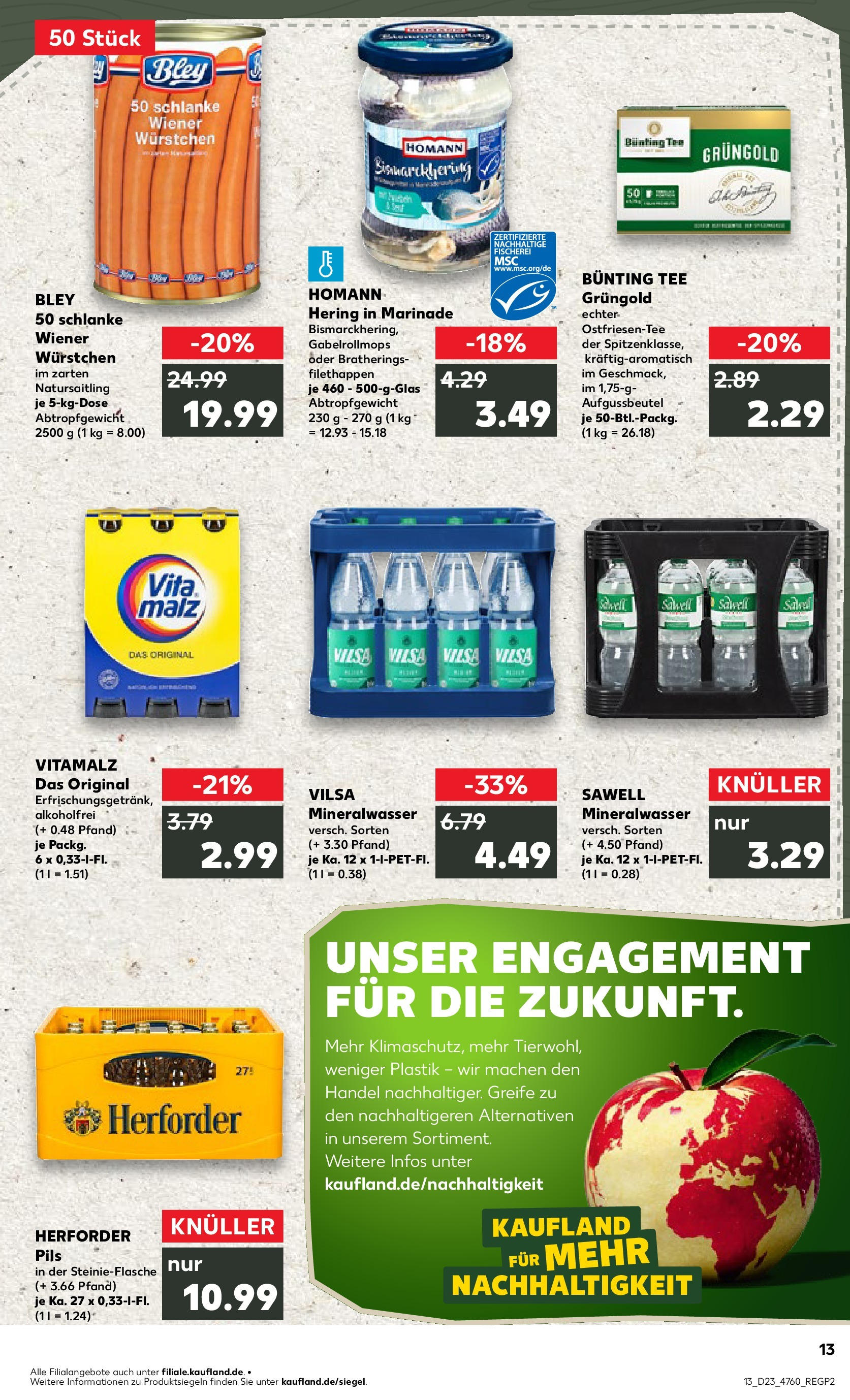 Kaufland prospekt Meppen (ab 05.06.2025) » Angebote Online | Seite: 13 | Produkte: Wiener wurstchen, Pils, Mineralwasser, Tee Kaufland prospekt Meppen (ab 05.06.2025) » Angebote Online zum Blättern | Seite: 13 | Produkte: Wiener wurstchen, Pils, Mineralwasser, Tee