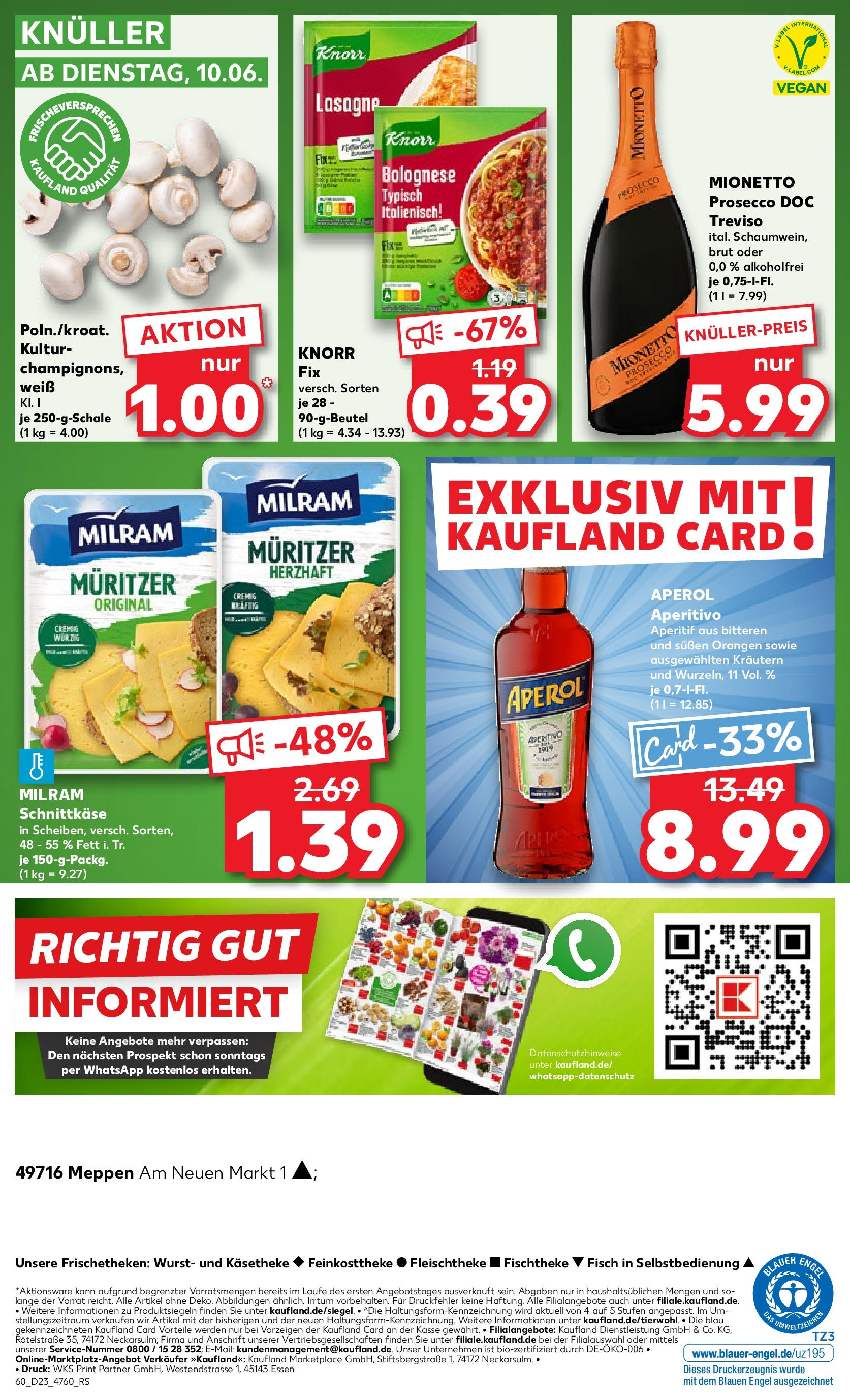 Kaufland prospekt Meppen (ab 05.06.2025) » Angebote Online | Seite: 60 | Produkte: Fisch, Prosecco, Milram, Aperol Kaufland prospekt Meppen (ab 05.06.2025) » Angebote Online zum Blättern | Seite: 60 | Produkte: Fisch, Prosecco, Milram, Aperol