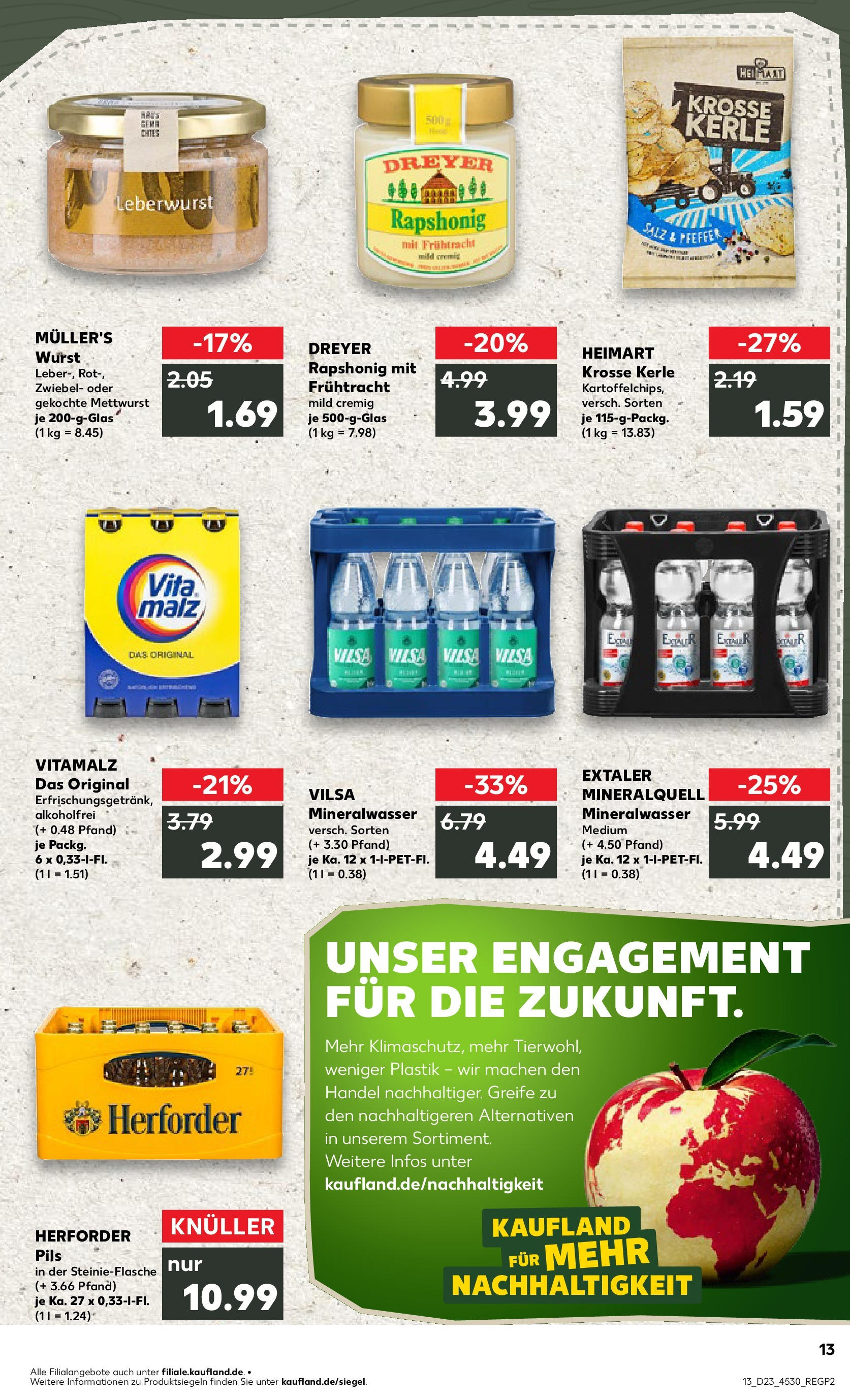 Kaufland prospekt Hameln (ab 05.06.2025) » Angebote Online | Seite: 13 | Produkte: Salz, Pfeffer, Wurst, Chips Kaufland prospekt Hameln (ab 05.06.2025) » Angebote Online zum Blättern | Seite: 13 | Produkte: Salz, Pfeffer, Wurst, Chips