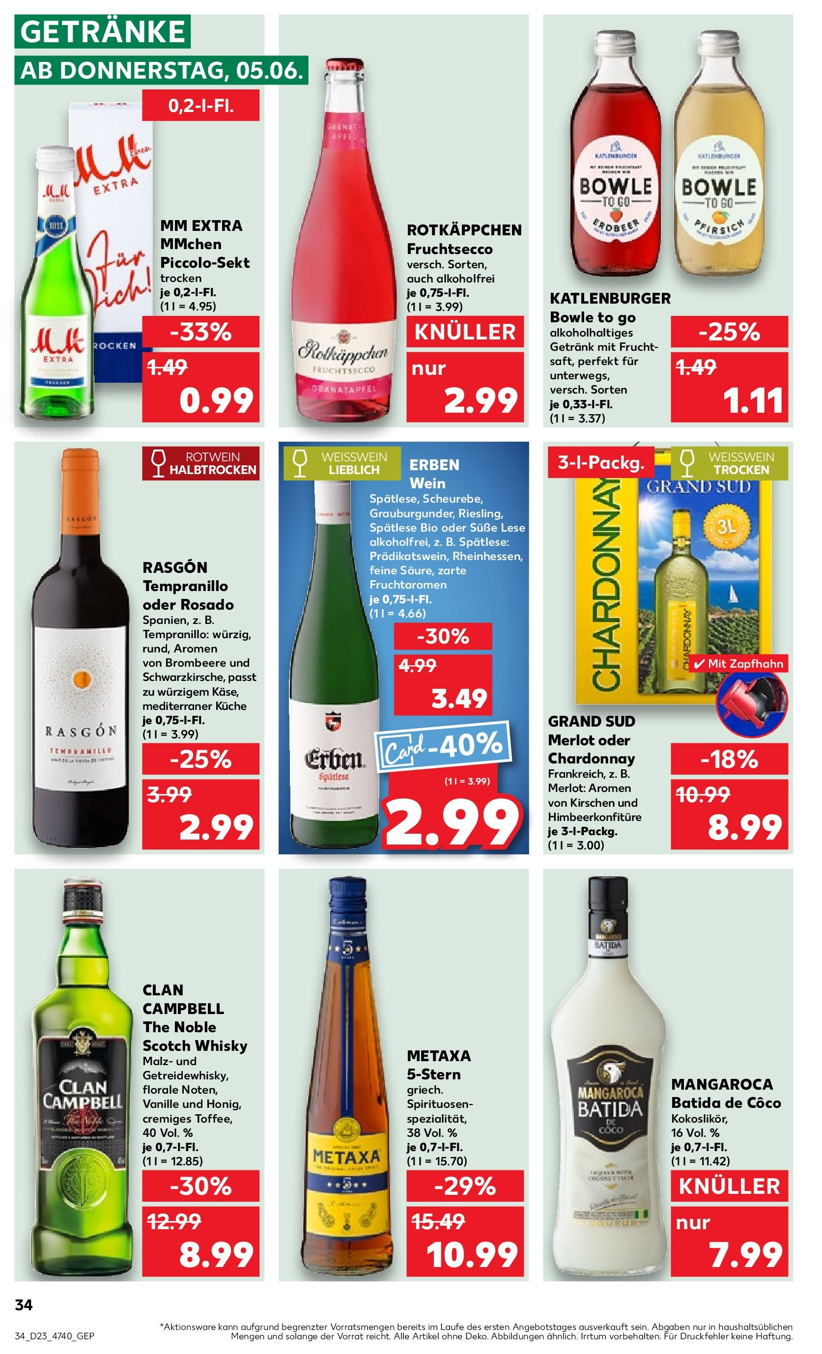 Kaufland prospekt Hannover	 (ab 05.06.2025) » Angebote Online zum Blättern | Seite: 38 | Produkte: Whisky, Rotwein halbtrocken, Merlot, Fruchtsecco