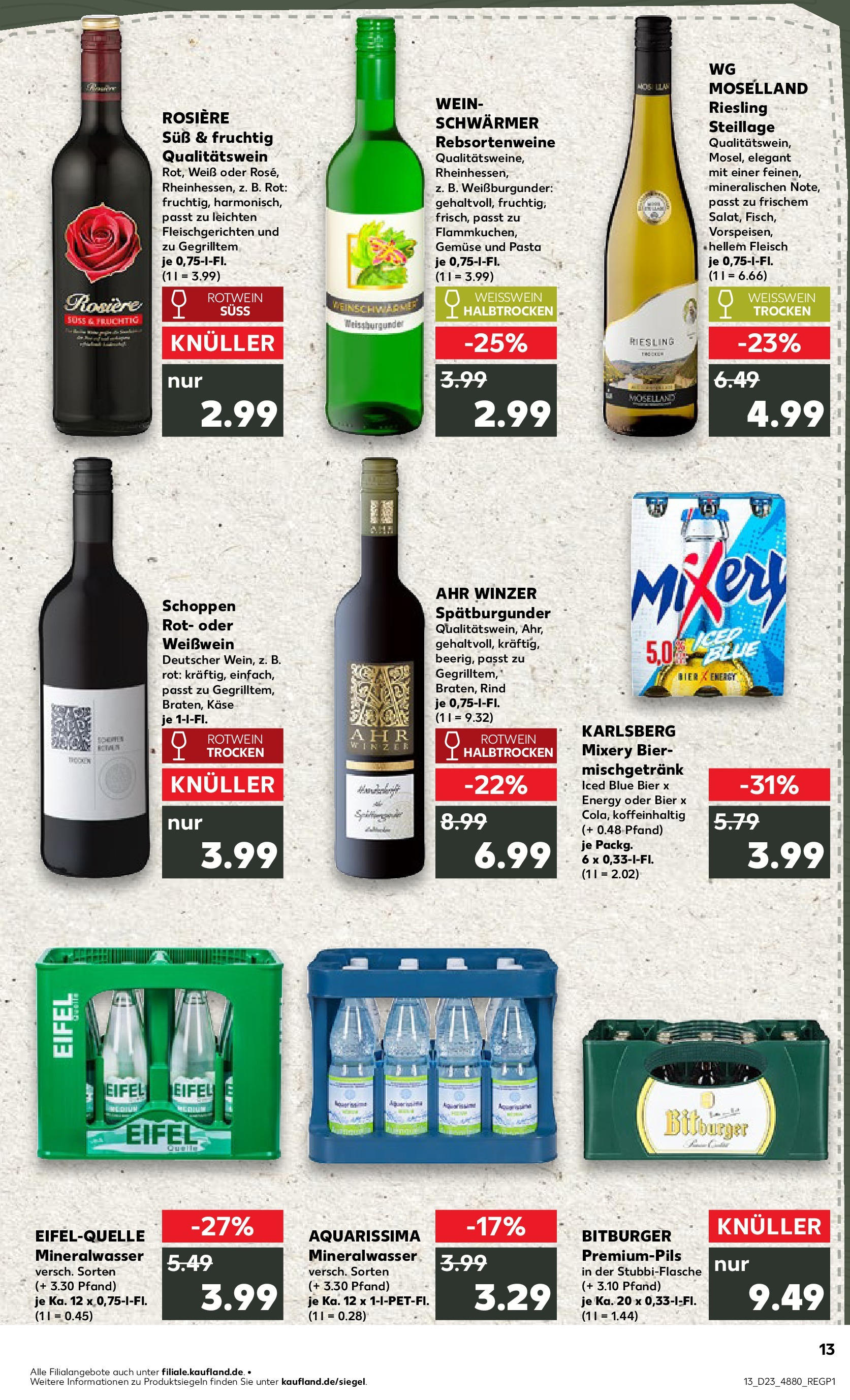 Kaufland prospekt Andernach (ab 05.06.2025) » Angebote Online | Seite: 13 | Produkte: Bier, Rotwein, Mineralwasser, Pasta Kaufland prospekt Andernach (ab 05.06.2025) » Angebote Online zum Blättern | Seite: 13 | Produkte: Bier, Rotwein, Mineralwasser, Pasta