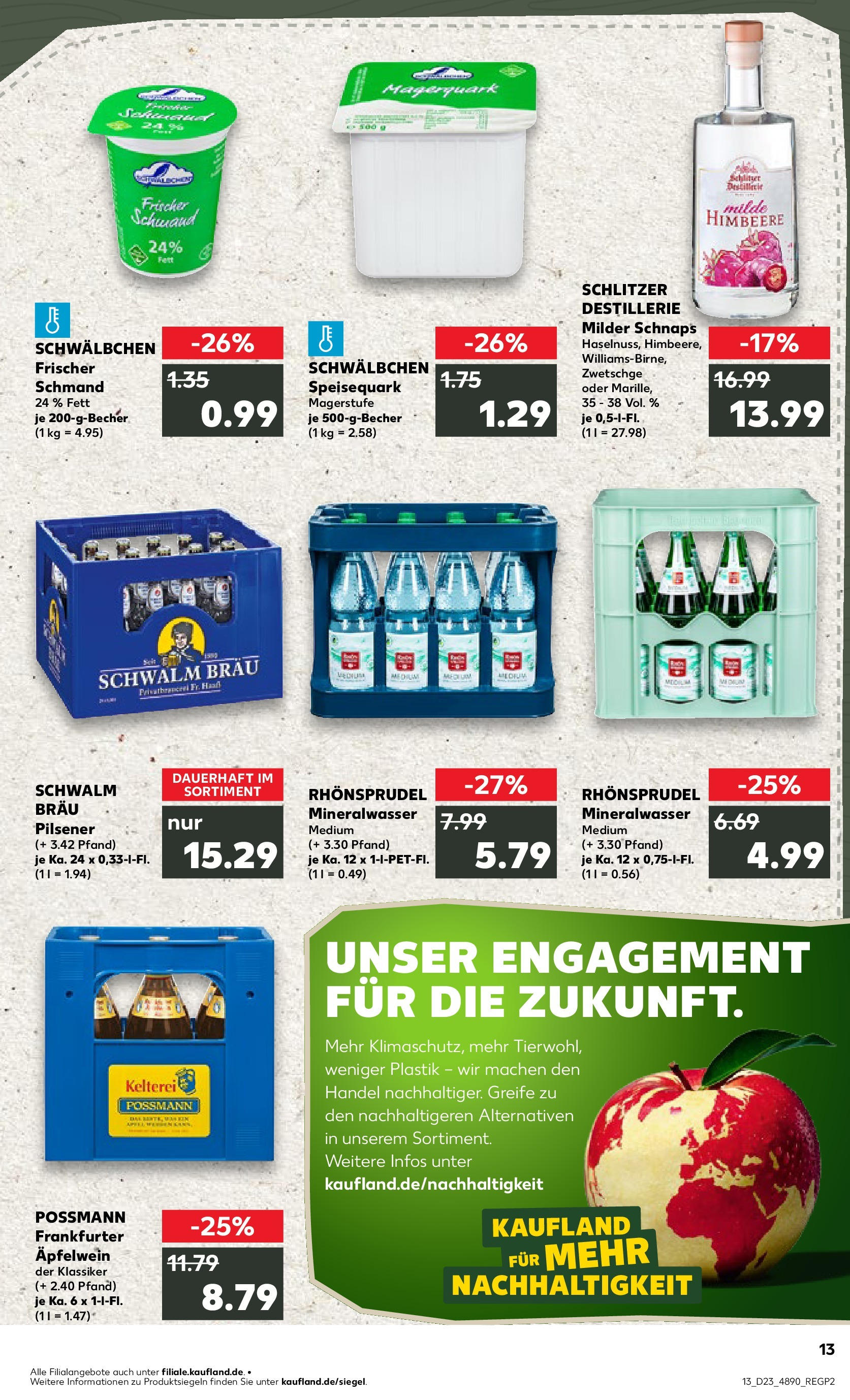 Prospekt Kaufland ab 05.06.2025 » Angebote und Werbung Online | Seite: 13 | Produkte: Mineralwasser, Himbeere, Rhonsprudel, Speisequark Prospekt Kaufland ab 05.06.2025 » Angebote Online zum Blättern | Seite: 13 | Produkte: Mineralwasser, Himbeere, Rhonsprudel, Speisequark