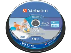 VERBatIM BD-R SL Datalife 25GB 10er Spindel 43804