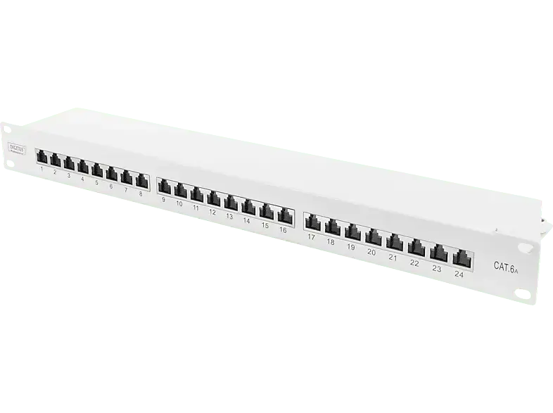 digitUS Patch Panel 24-port Cat.6 / Class E for Buisness, grau; Patch Panel----Patch Panel
