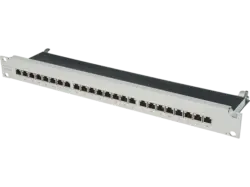 digitUS Cat 6 for Business, Klasse E Patch Panel, grau; Verteilerfeld----Verteilerfeld