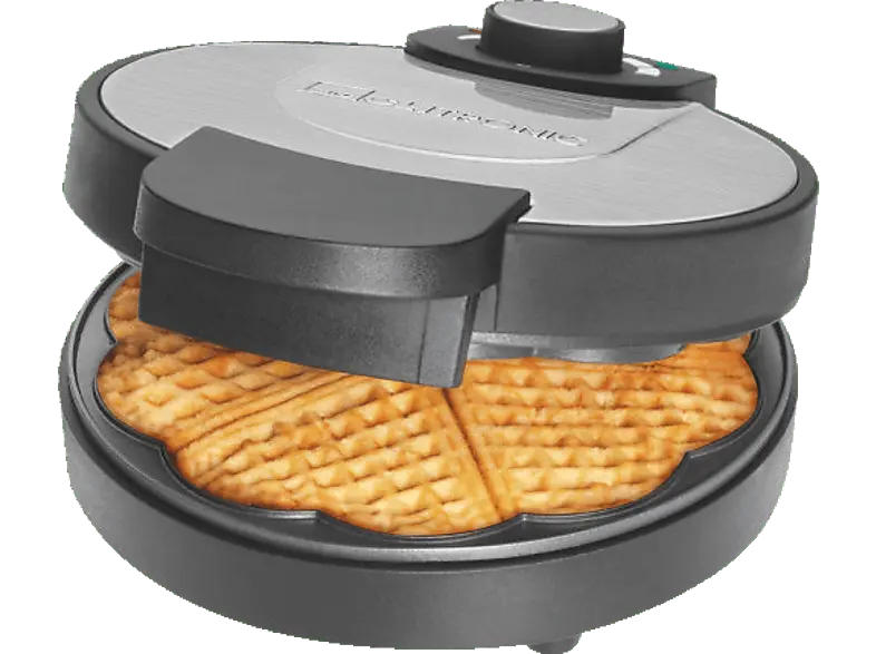 Clatronic WA 3492 Herz-Waffeleisen, Schwarz/Edelstahl, 1000 Watt