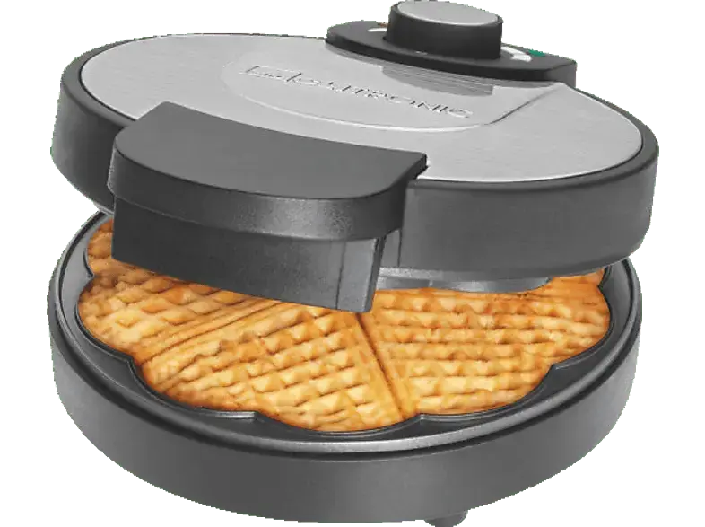 Clatronic WA 3492 Herz-Waffeleisen, Schwarz/Edelstahl, 1000 Watt