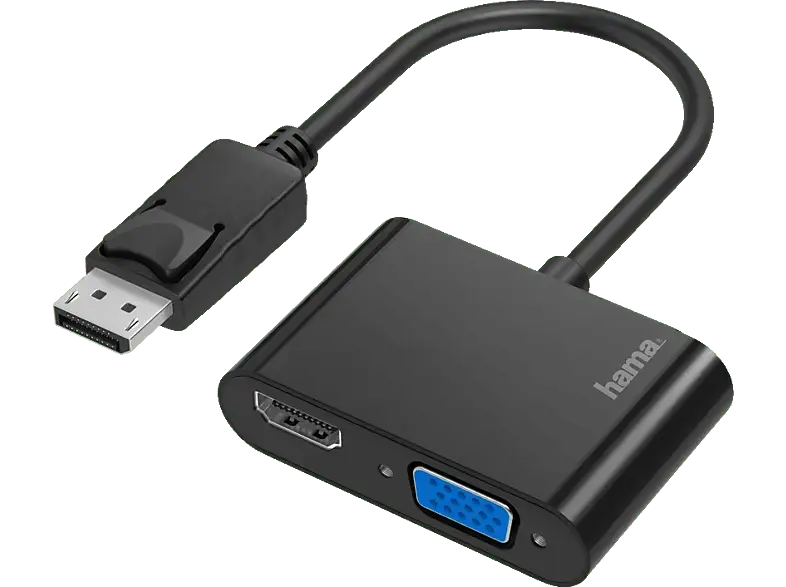 HAMA Video-Adapter 2in1, DisplayPort-Stecker - VGA & HDMI™-Buchse, Ultra-HD 4K