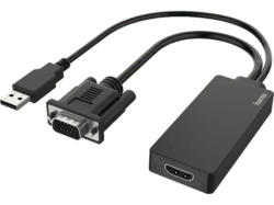 HAMA 00200342 Video-Adapter, VGA+USB-Stecker - HDMI™-Buchse, Full-HD 1080p; Kabeladapter