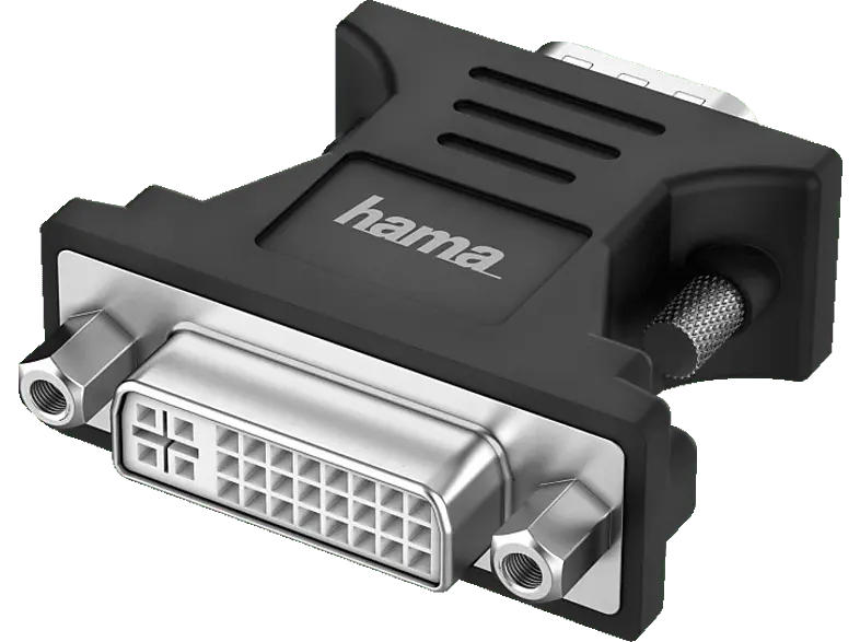 HAMA VGA-Stecker auf DVI-Buchse Video-Adapter, Schwarz