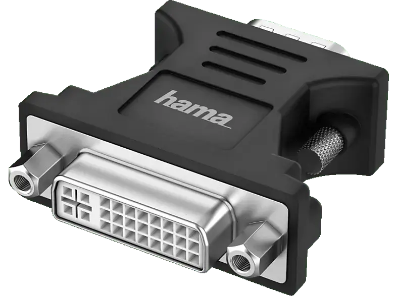 HAMA VGA-Stecker auf DVI-Buchse Video-Adapter, Schwarz
