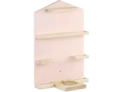 HAMA Holzregal Haus für Hörspielbox, Hörspielfiguren (z.B. Tonies®), Rosa