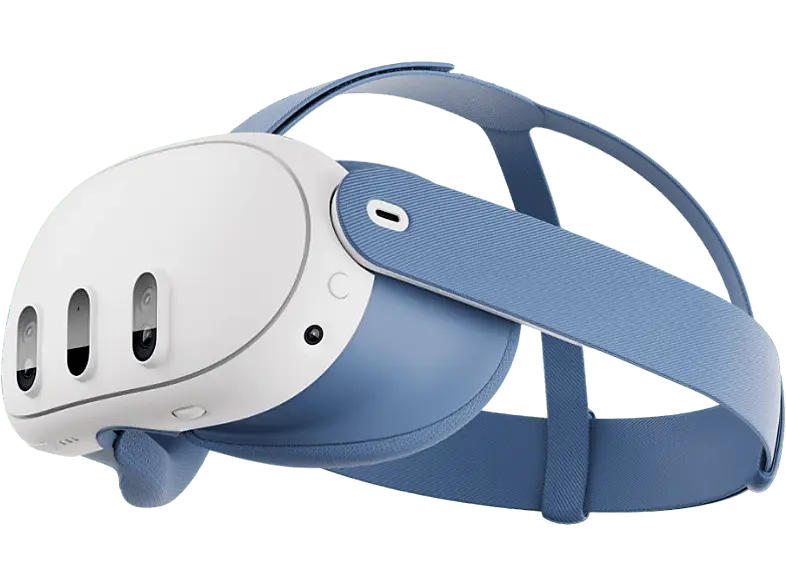 META Headset-Einlage und Headset-Riemen für Quest 3 (Elemental Blue); Headset-Einlage/-Riemen