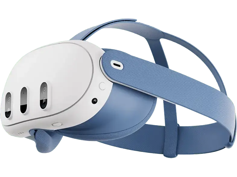 META Headset-Einlage und Headset-Riemen für Quest 3 (Elemental Blue); Headset-Einlage/-Riemen
