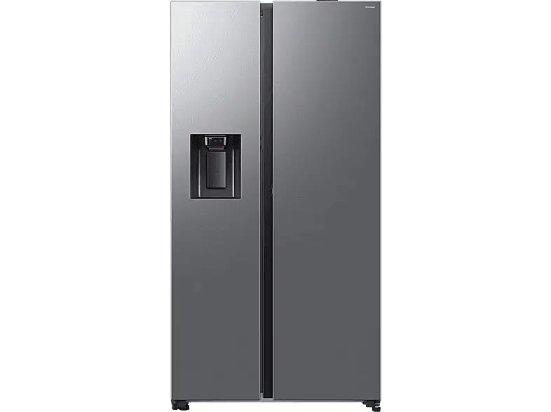 Samsung RS80F65KDTEF All-Around-Cooling, Auto Open Door, Side by Side, Kühl- und Gefrierkombination (640 l, D, 1784 mm hoch, Silber)